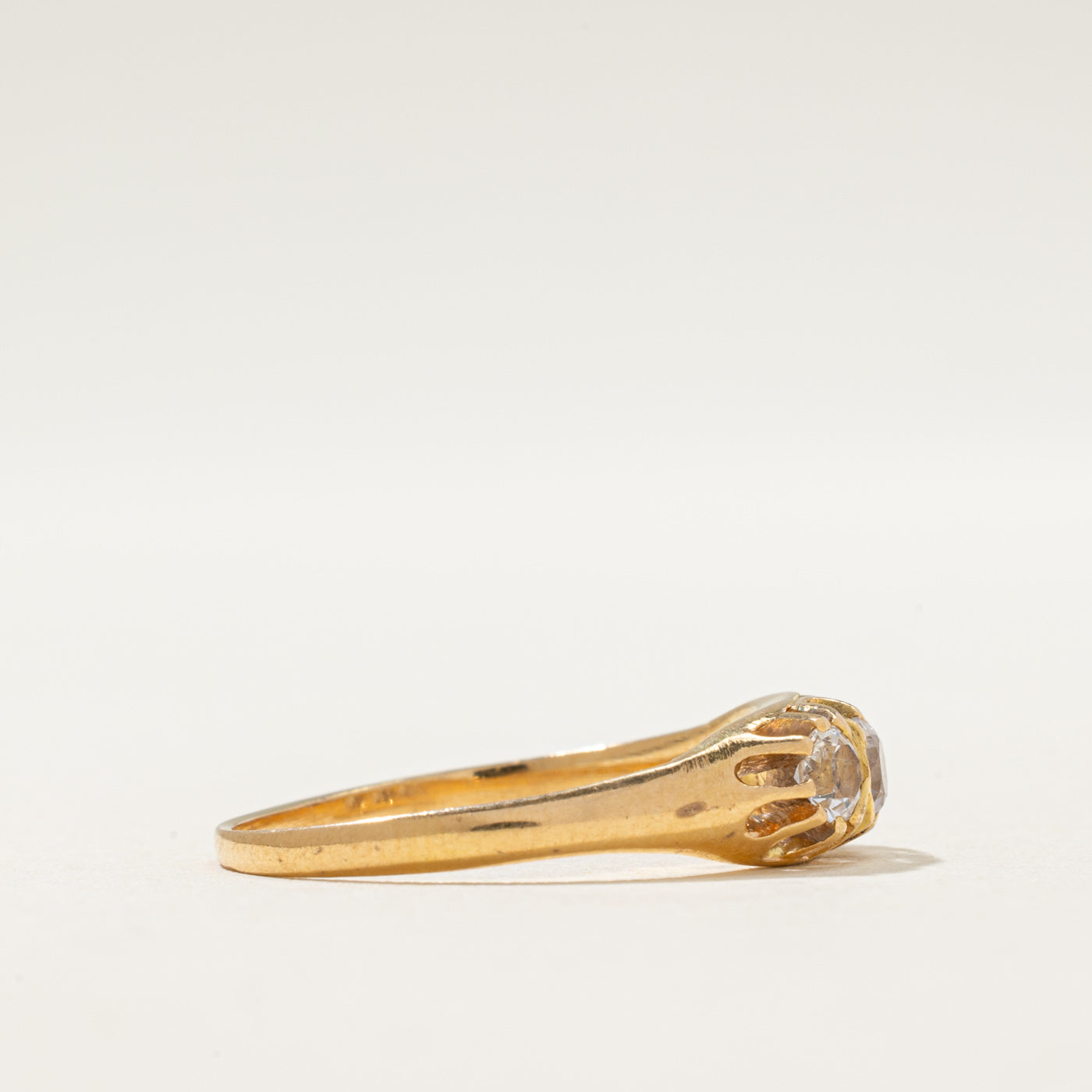 Swedish Three Stone Synthetic Spinel Ring | 0.50ctw | SZ 7.5