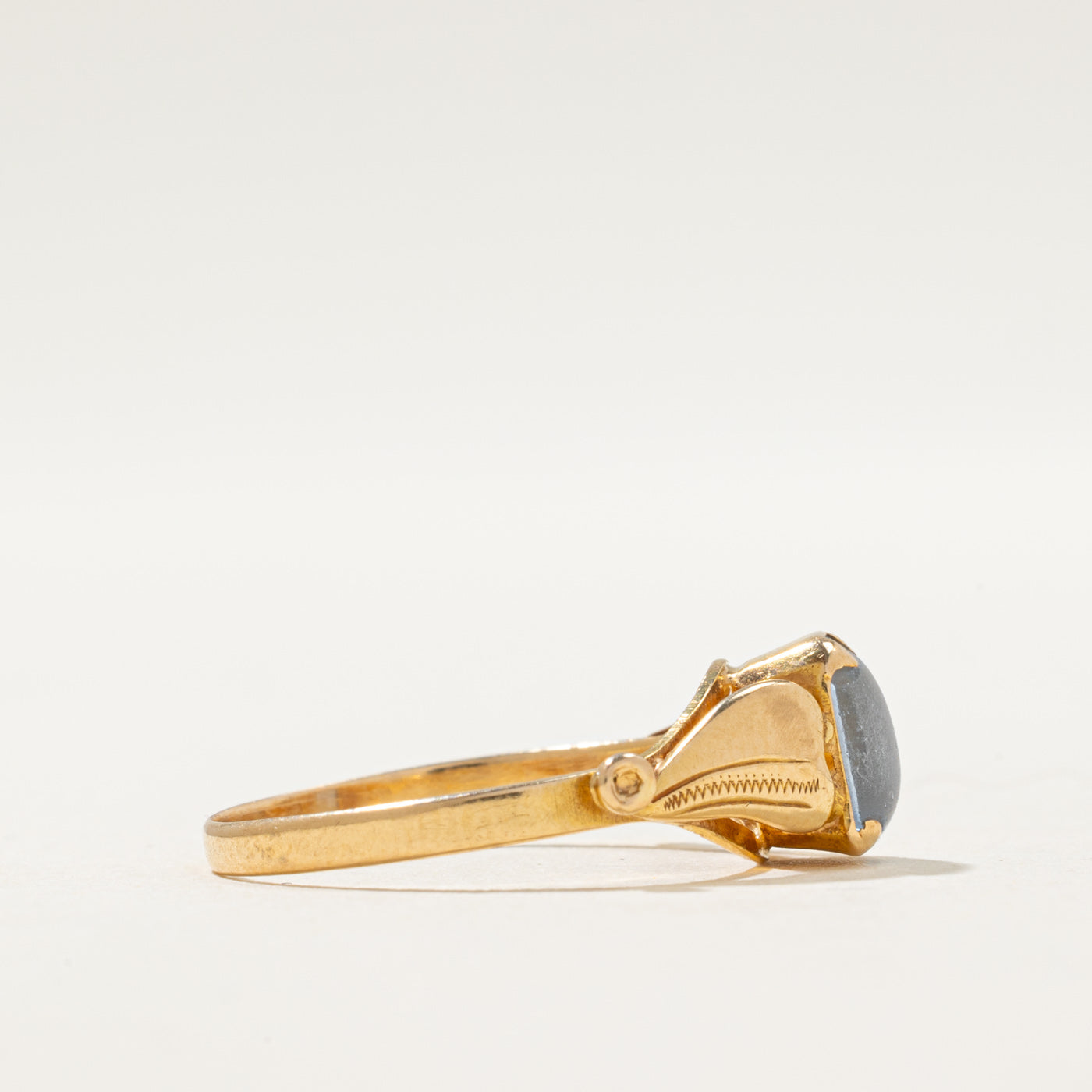 Italian Blue Glass Ring | 0.24ct | SZ 6.25