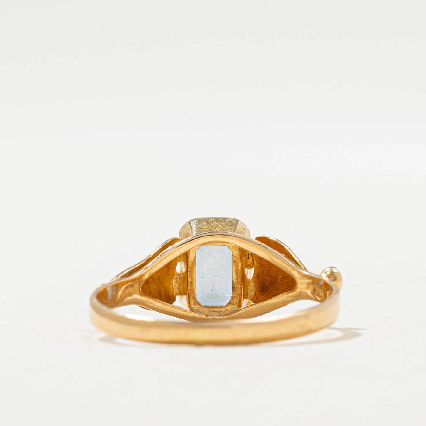 Italian Blue Glass Ring | 0.24ct | SZ 6.25