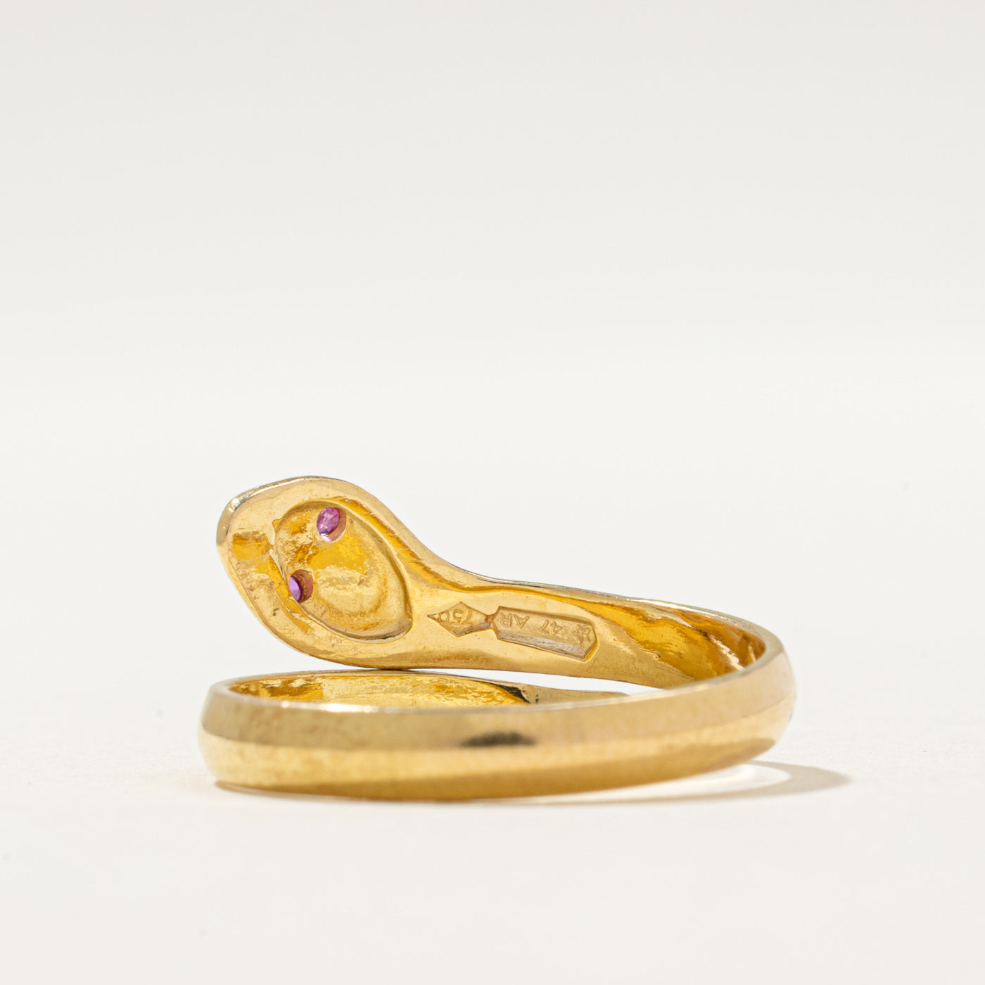 Italian Ruby Snake Ring | 0.02ctw | SZ 7