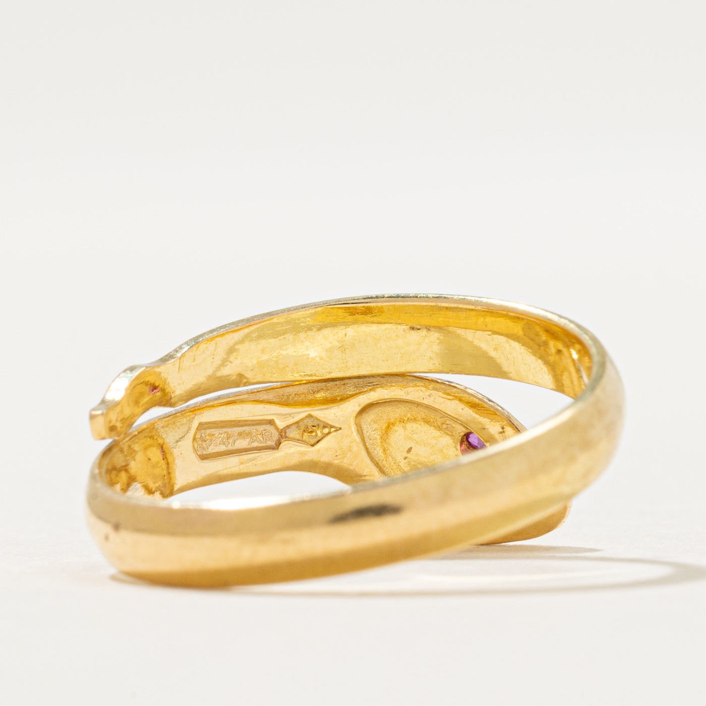 Italian Ruby Snake Ring | 0.02ctw | SZ 7
