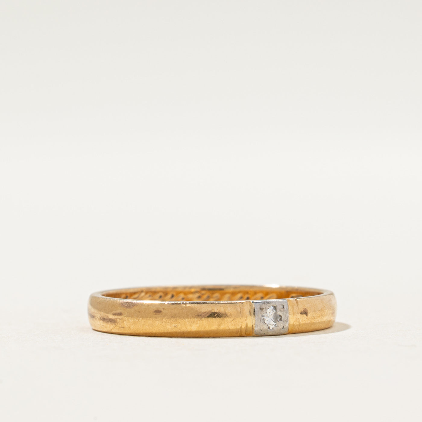 Bague en diamant unique Helsinki 1969 | 0,01 ct | Taille 5,5