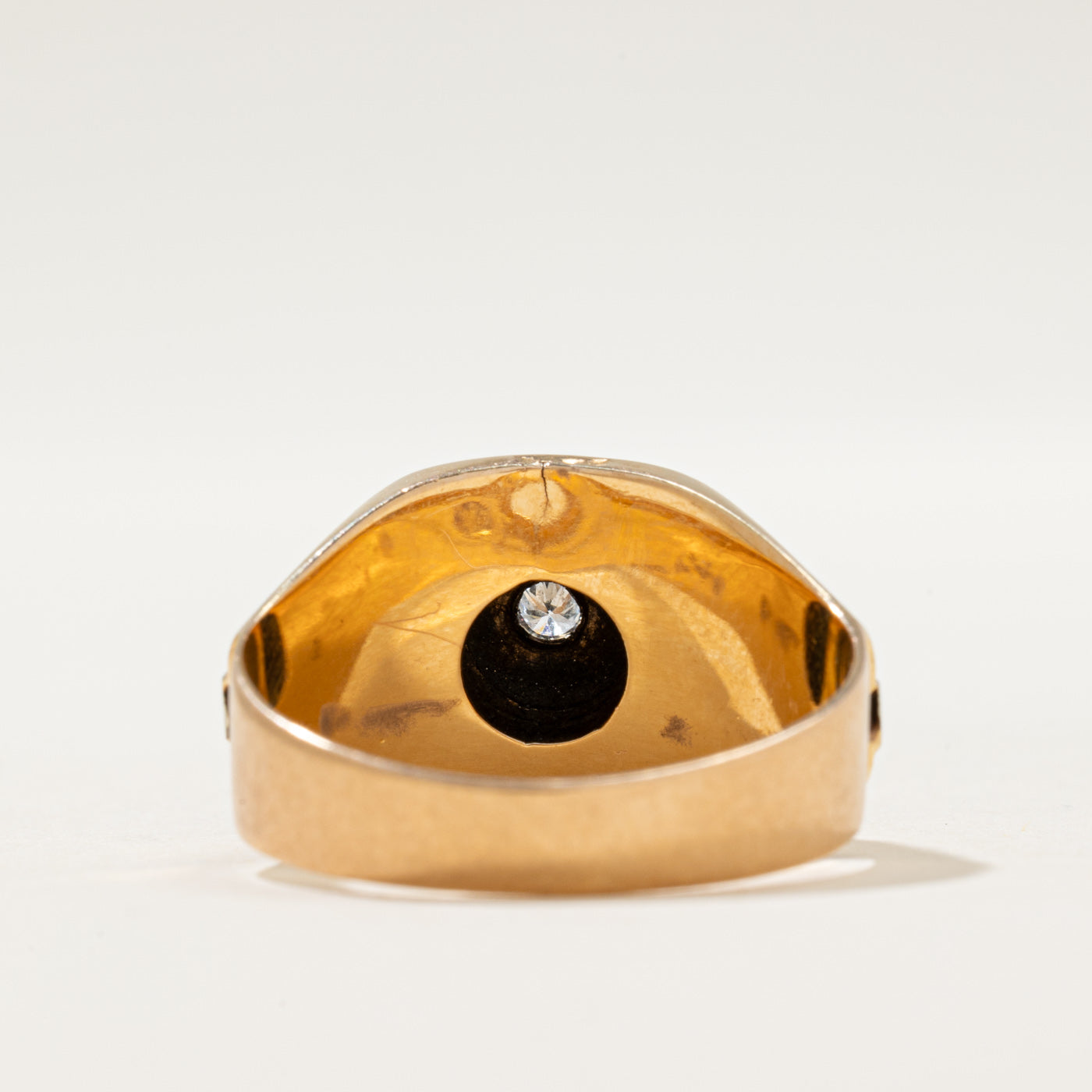 Art Deco Italian Single Stone Diamond Cocktail Ring | 0.07ct | SZ 10