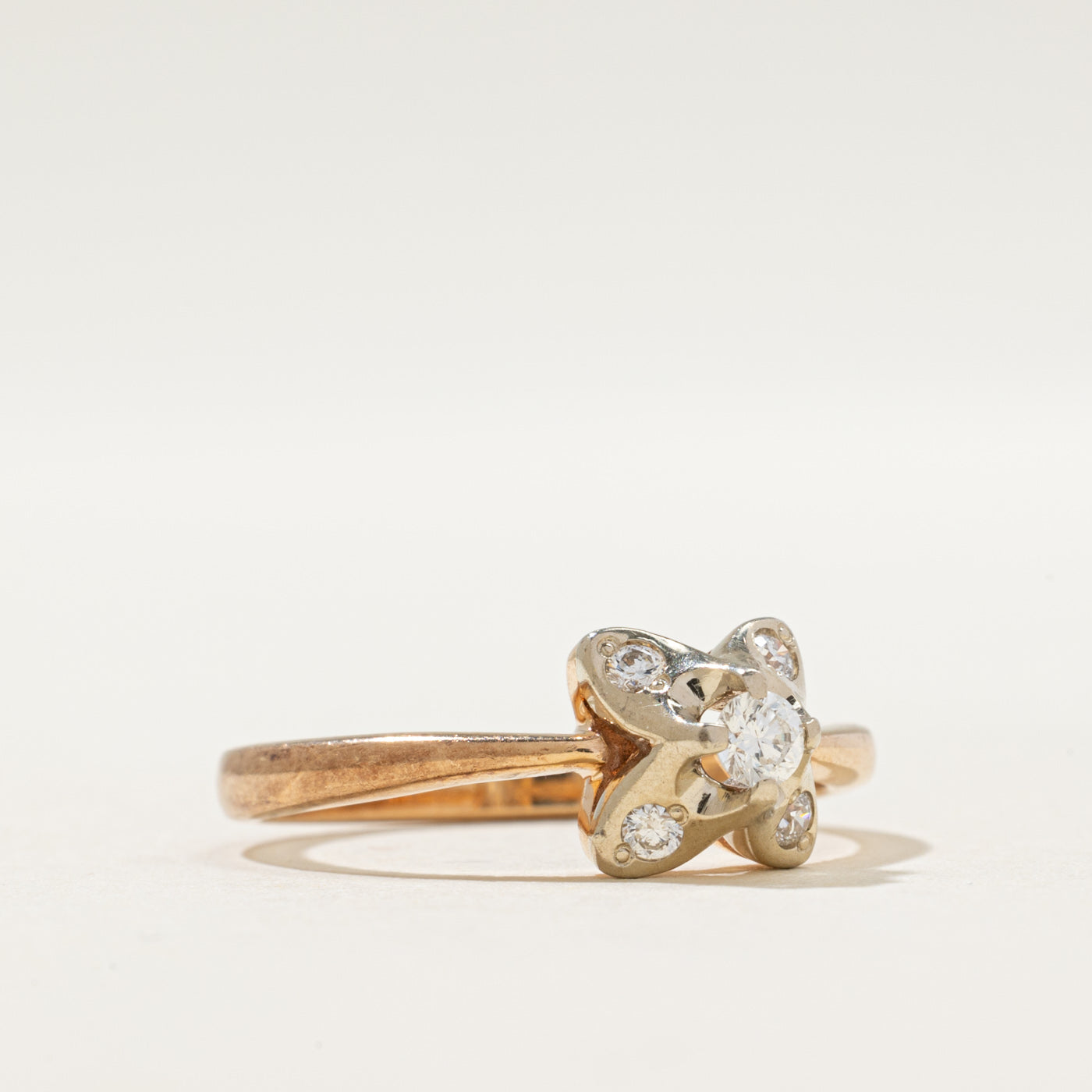Ukrainian Hallmarked Diamond Engagement Ring | 0.17ctw | SZ 7.5