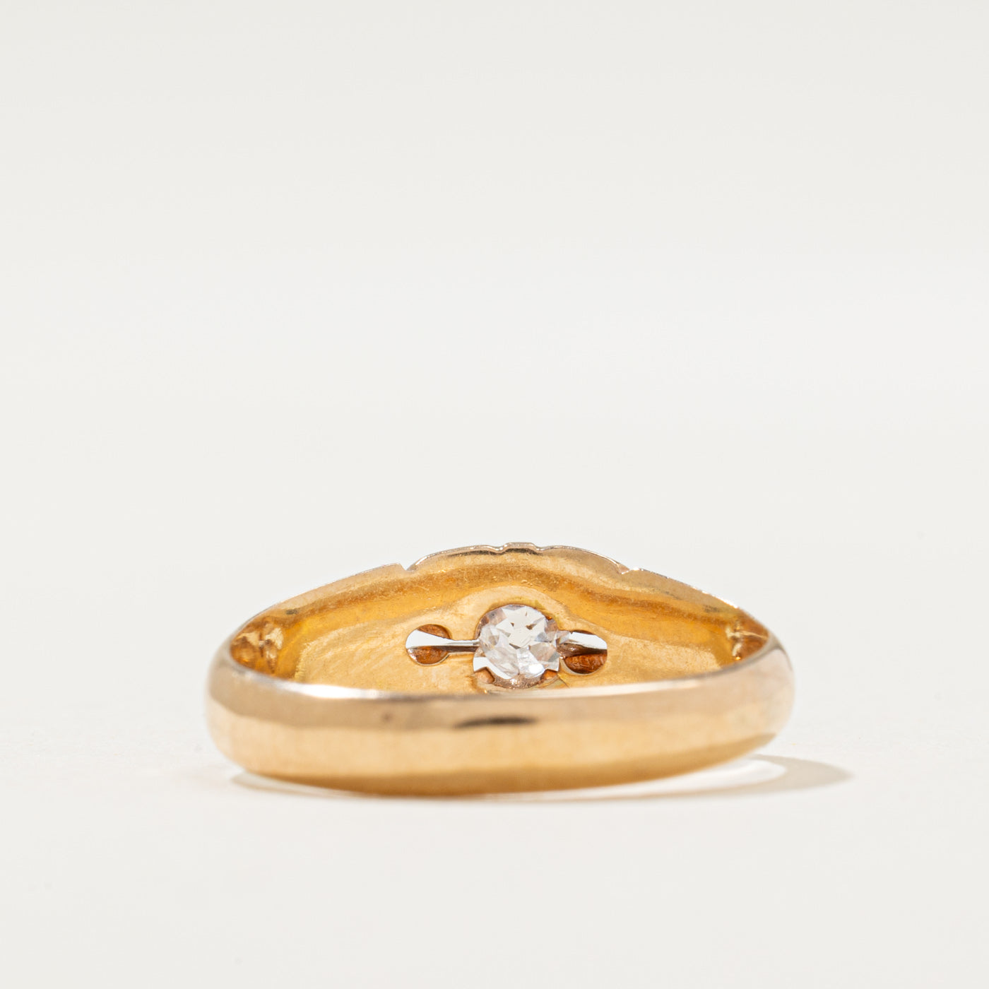 Solitaire Diamond Openwork Ring | 0.13ct | SZ 4.75