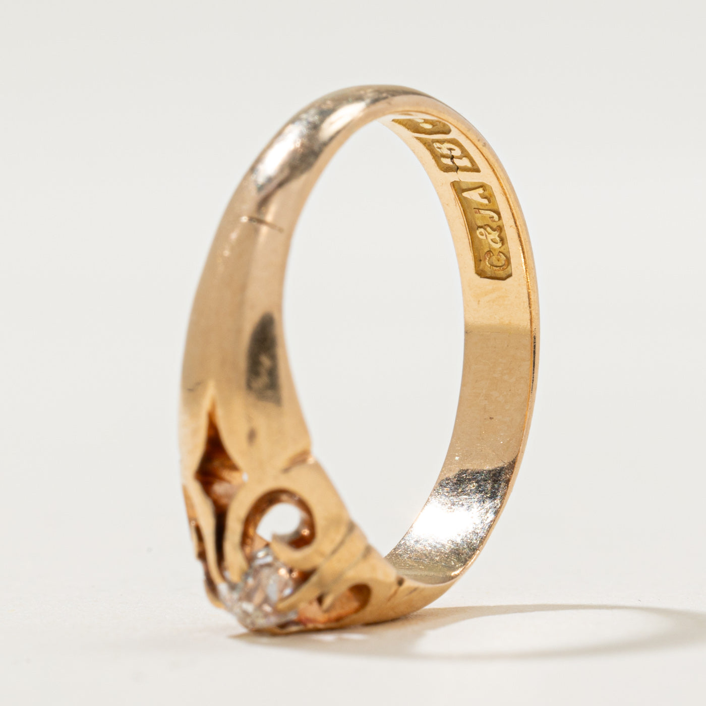 Solitaire Diamond Openwork Ring | 0.13ct | SZ 4.75