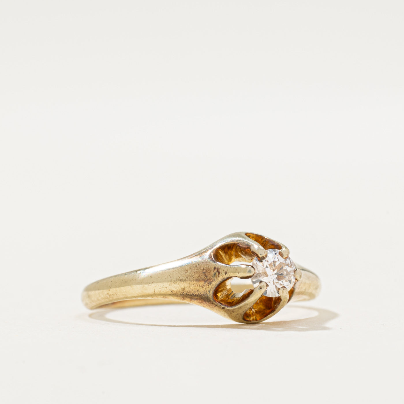 Belcher Set Diamond Ring | 0.13ct | SZ 4.25