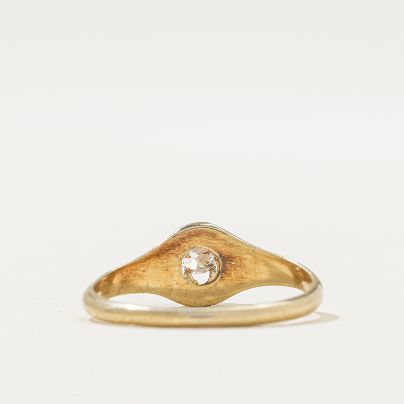 Belcher Set Diamond Ring | 0.13ct | SZ 4.25