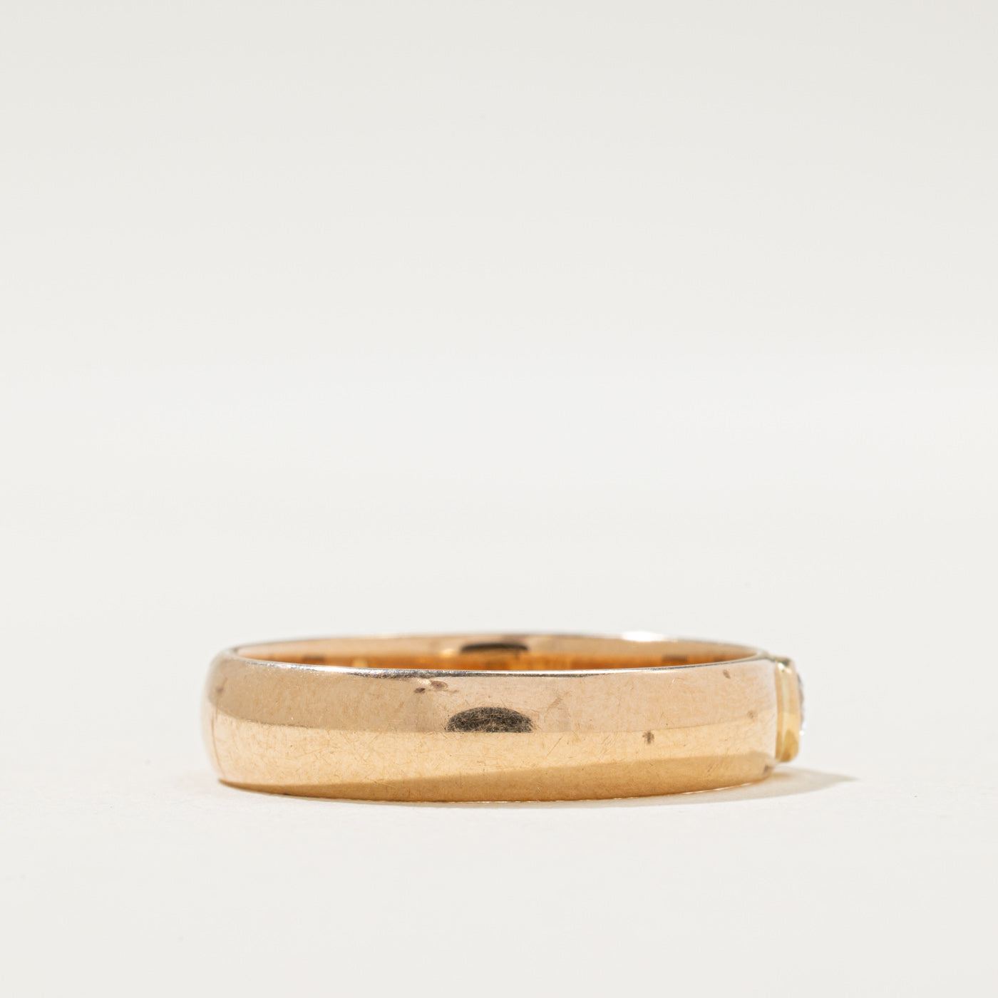 Bezel Set Solitaire Diamond Band | 0.08ct | SZ 8.5