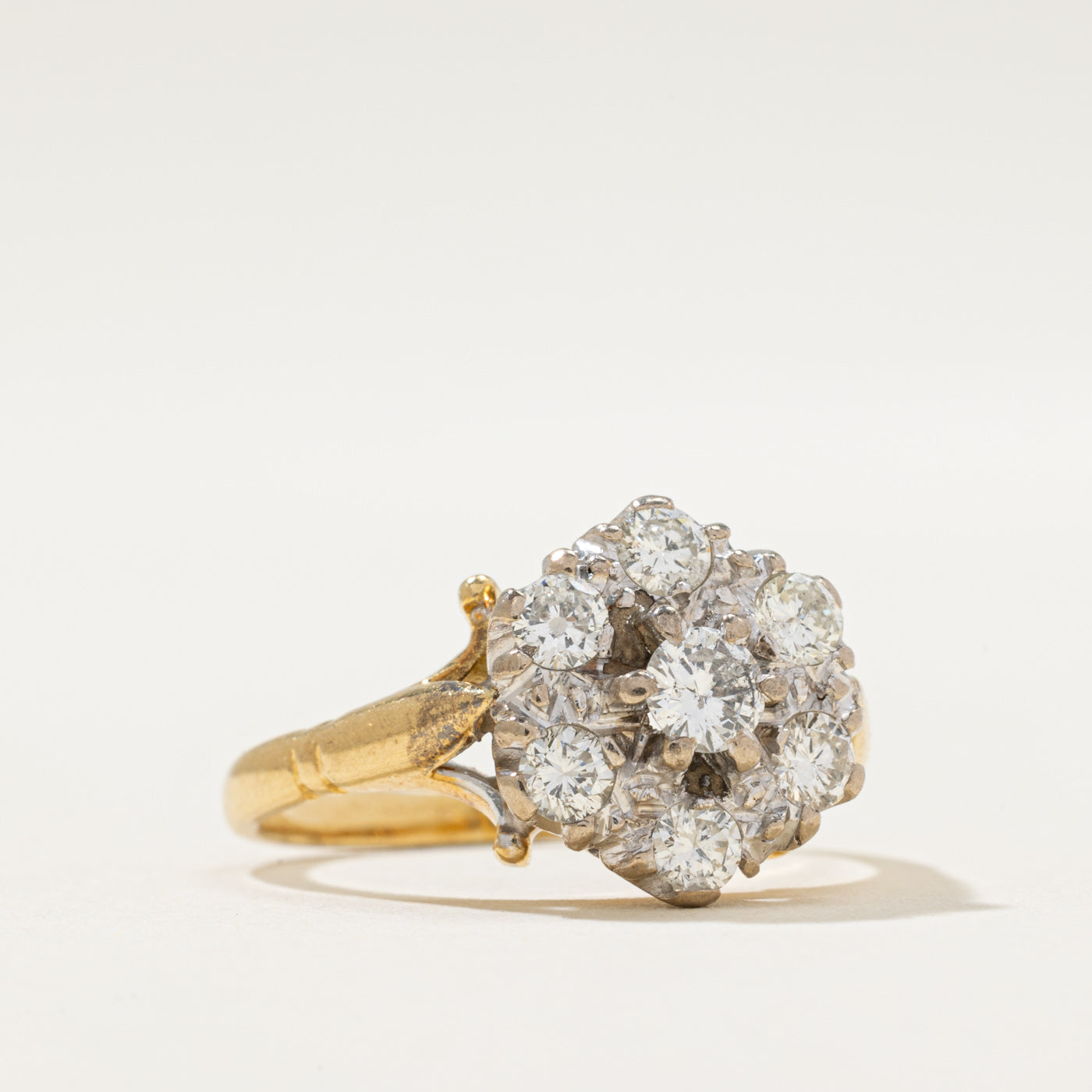 1970 London Diamond Cluster Ring | 0.70ctw | SZ 6.75