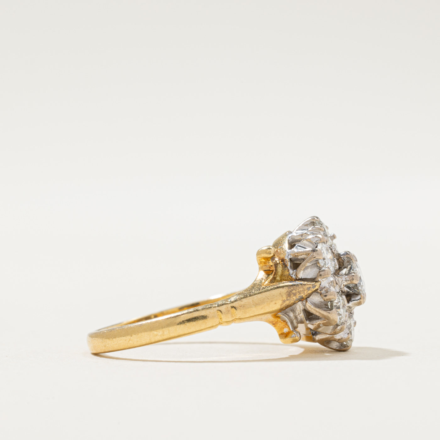 1970 London Diamond Cluster Ring | 0.70ctw | SZ 6.75