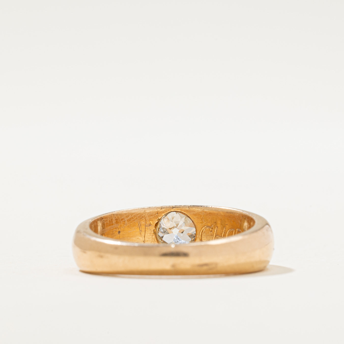 Old European Cut Bezel Set Diamond Band | 0.34ct | SZ 6.75