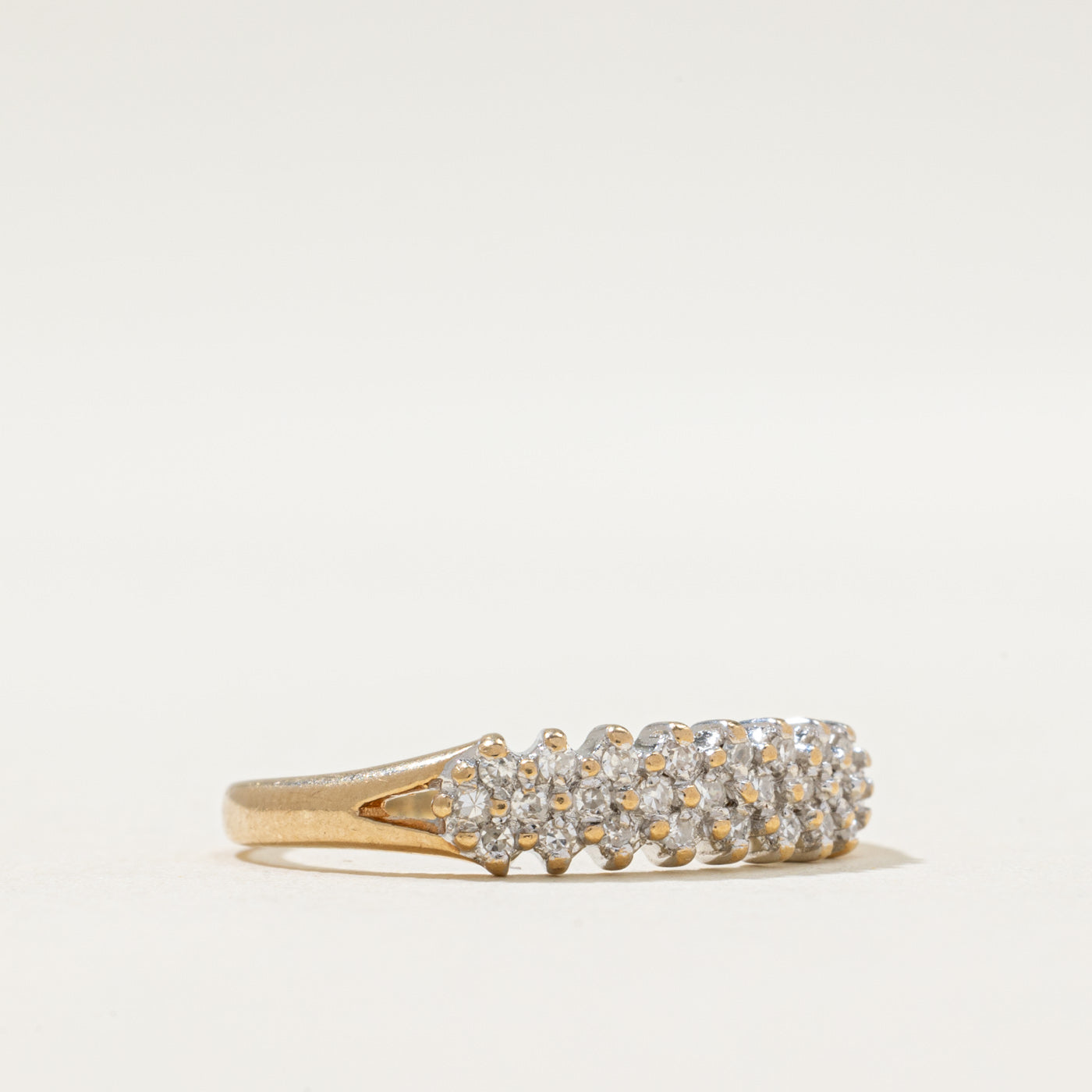 1991 London Multi Row Diamond Ring | 0.12ctw | SZ 6.5
