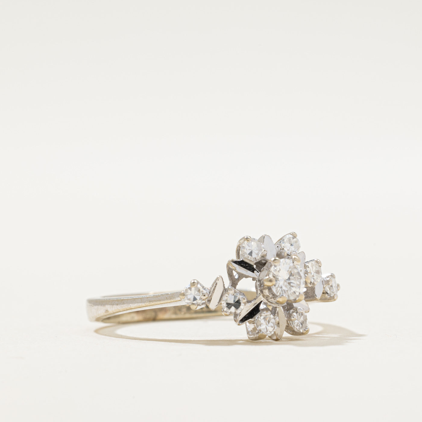 Diamond Floral Cluster Ring | 0.28ctw | SZ 6.5