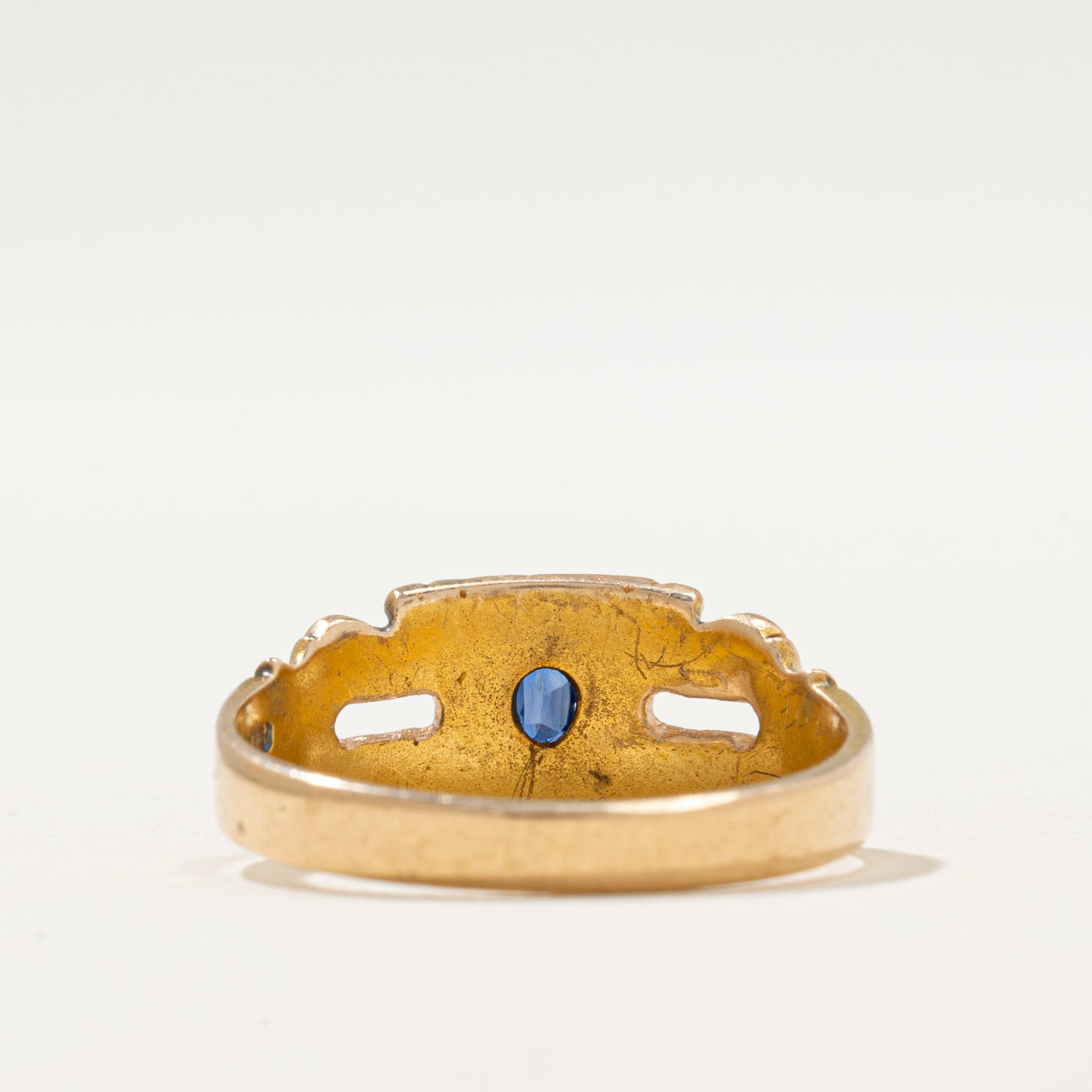1905 Birmingham Sapphire Antique Ring | 0.05ct | SZ 6.25