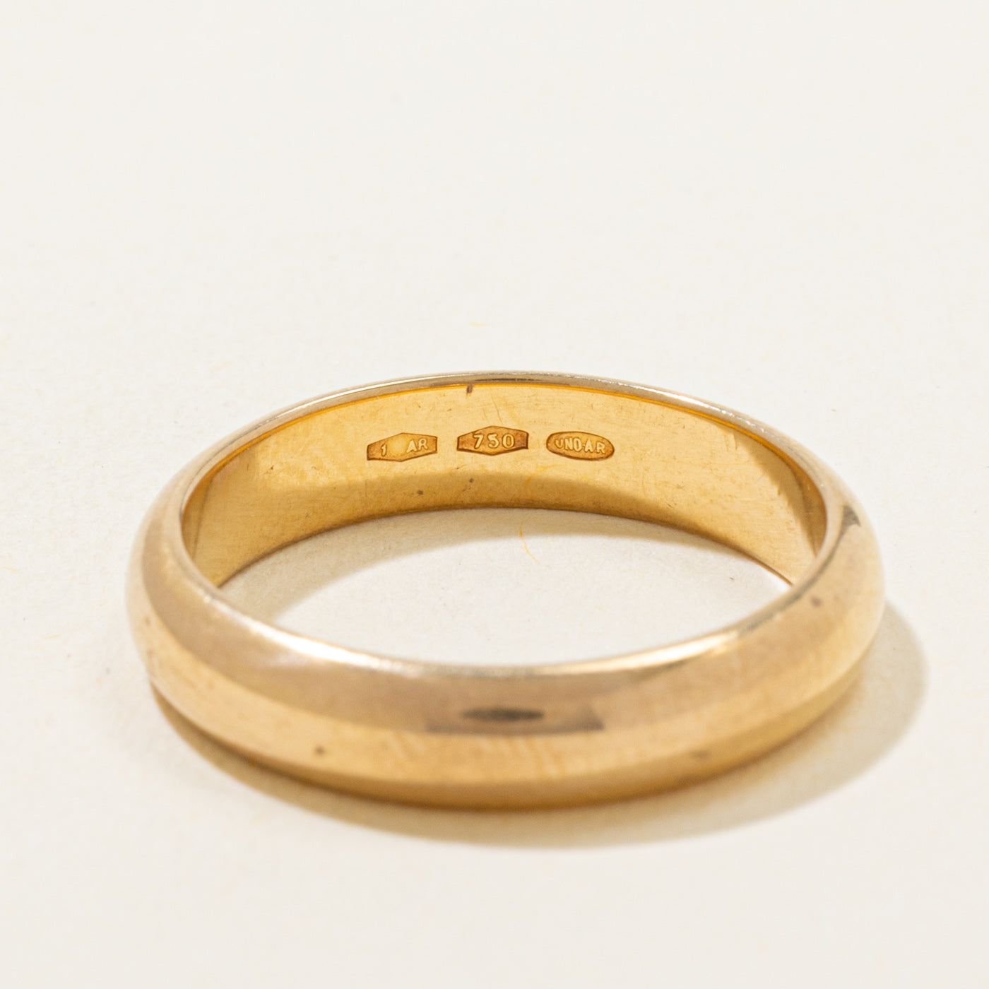 Vintage Italian 18k Band | 4.60mm | SZ 9