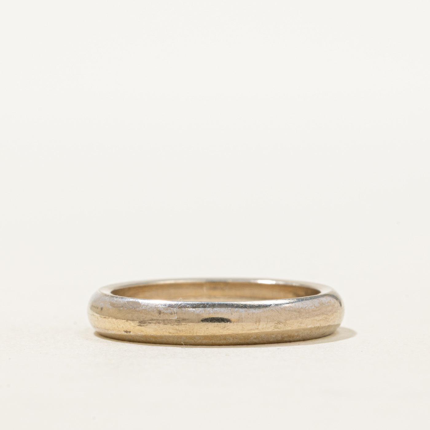 Italian 18k White Gold Band | 3.46mm | SZ 6.5