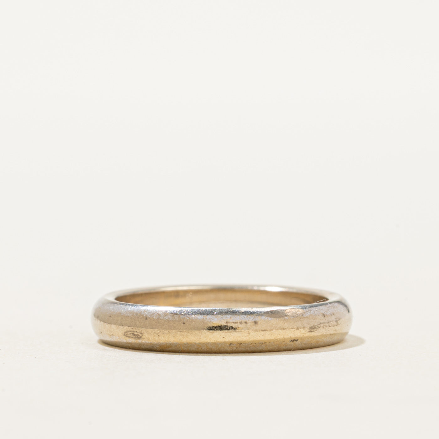 Italian 18k White Gold Band | 3.46mm | SZ 6.5