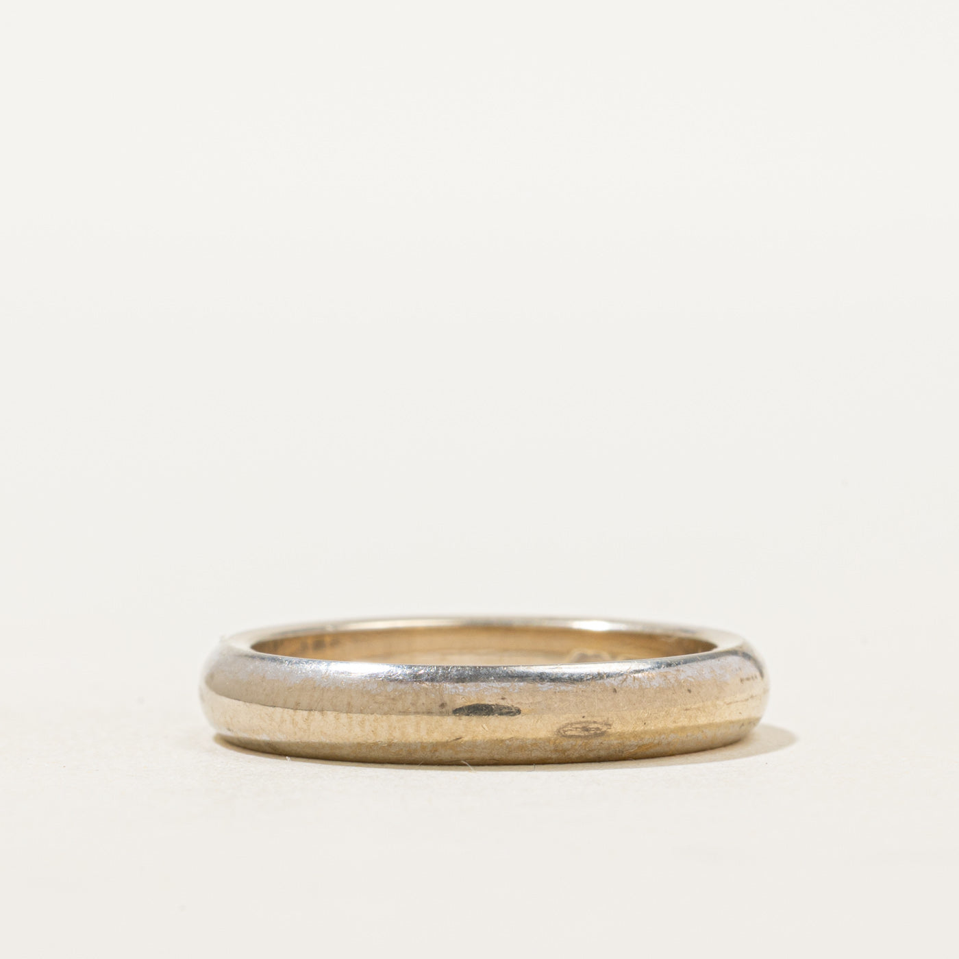 Italian 18k White Gold Band | 3.46mm | SZ 6.5