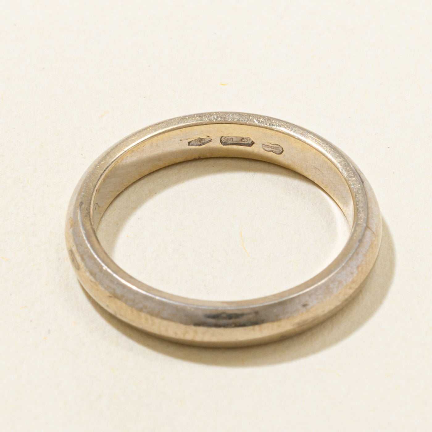 Italian 18k White Gold Band | 3.46mm | SZ 6.5