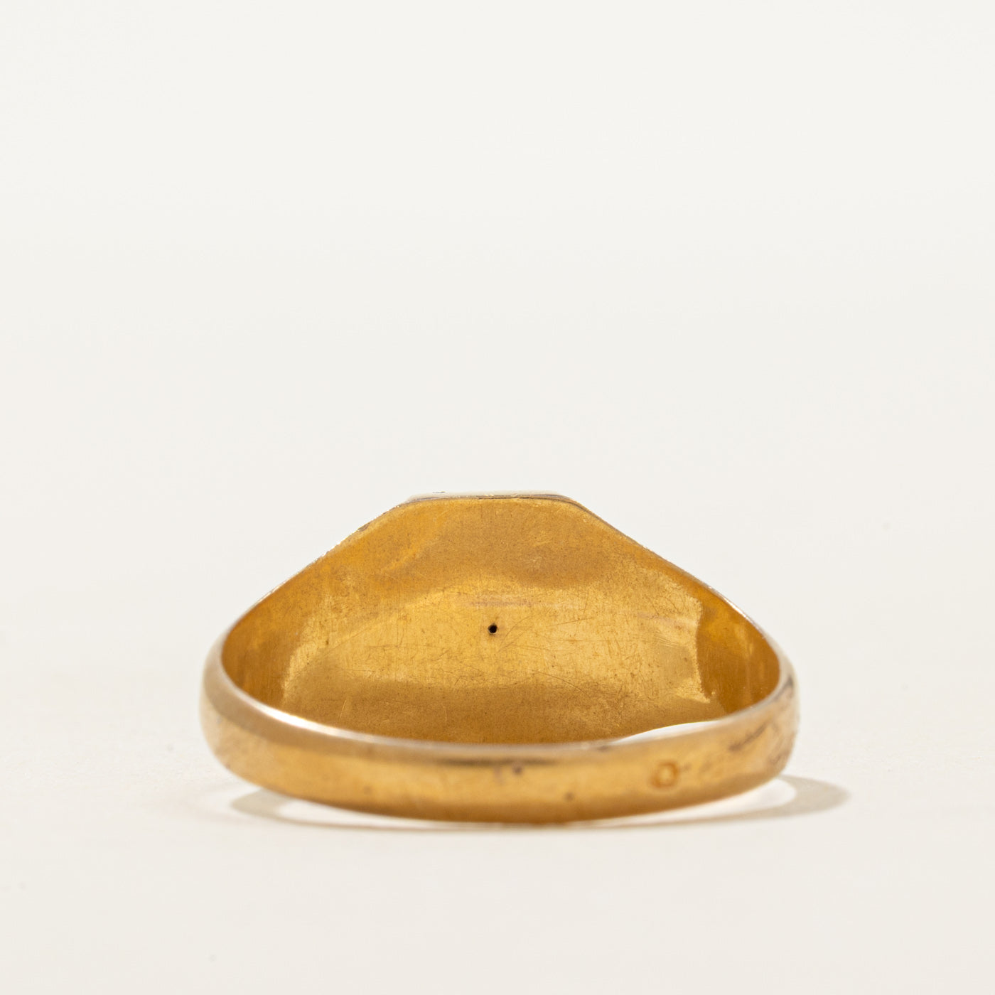 Vintage Portuguese 19k Yellow Gold Signet Ring | SZ 7