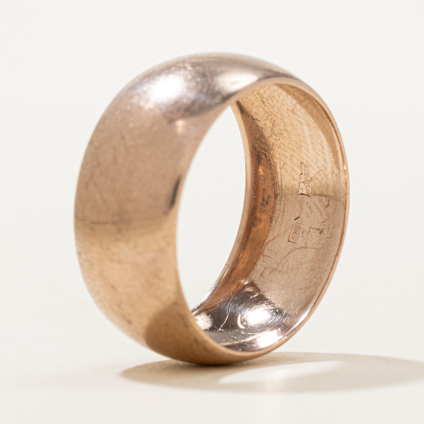 1977 Moldovan 9k Rose Gold Cigar Band | 9.85mm | SZ 9.5