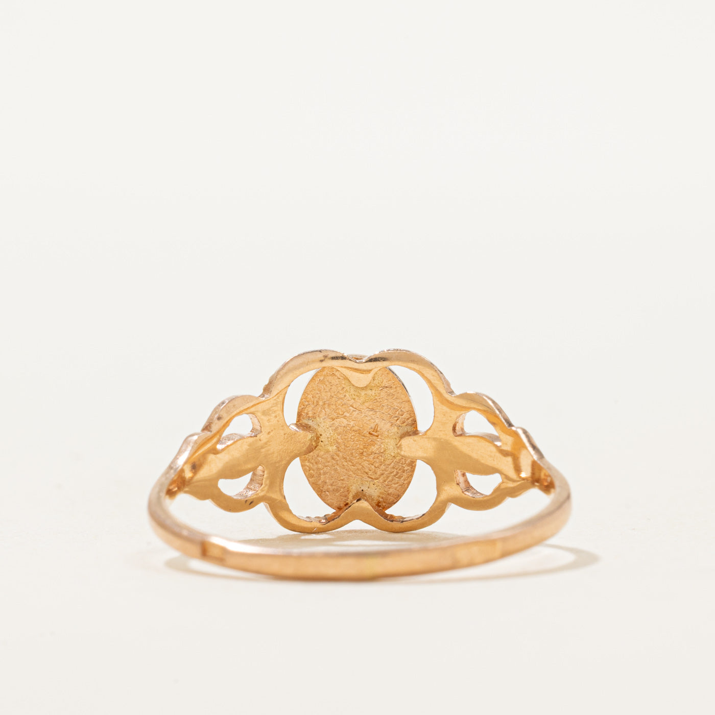 Soviet Hallmarked 14k Rose Gold Signet Ring | SZ 9