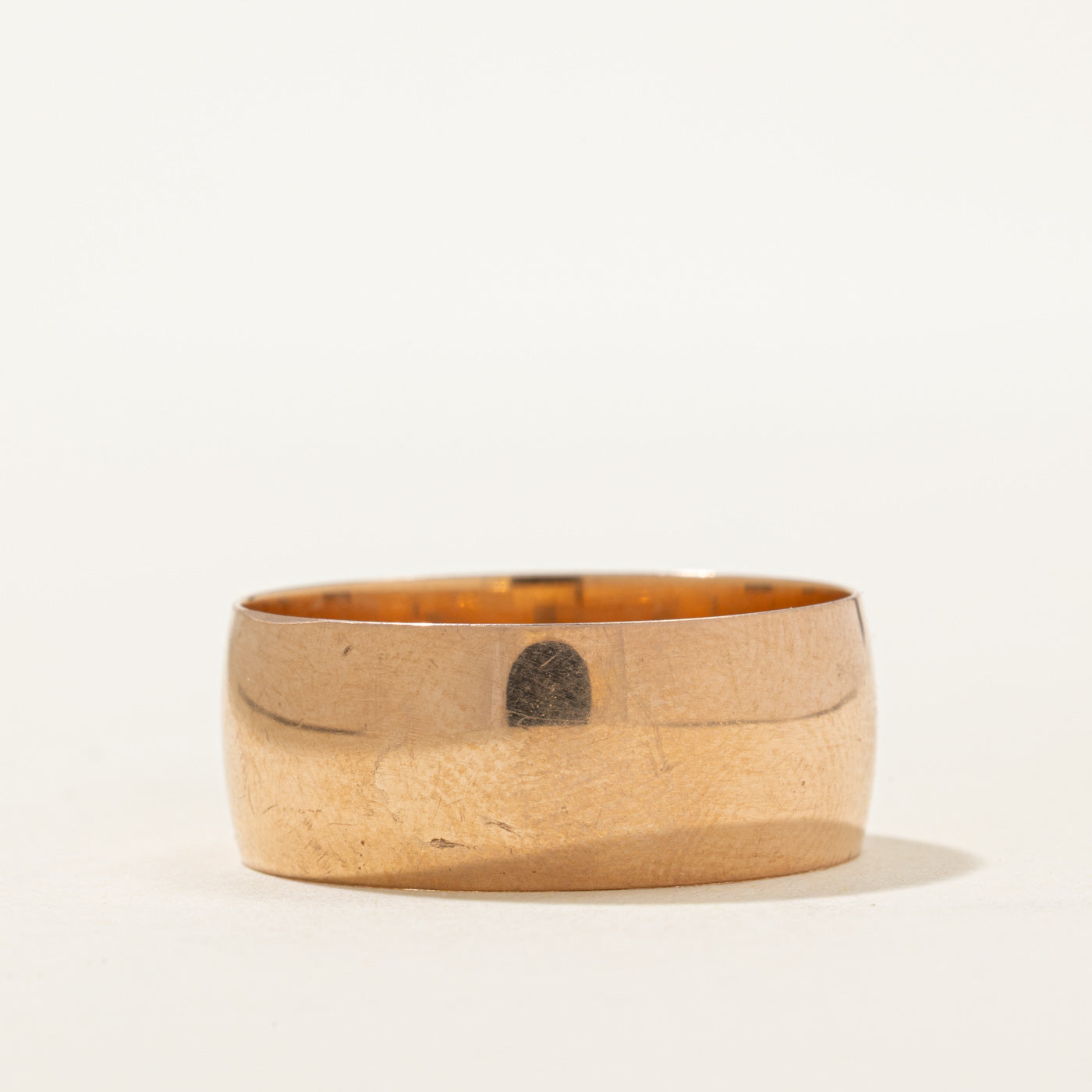 1973 Soviet Hallmarked 14k Rose Gold Cigar Band | 9.53mm | SZ 13.5