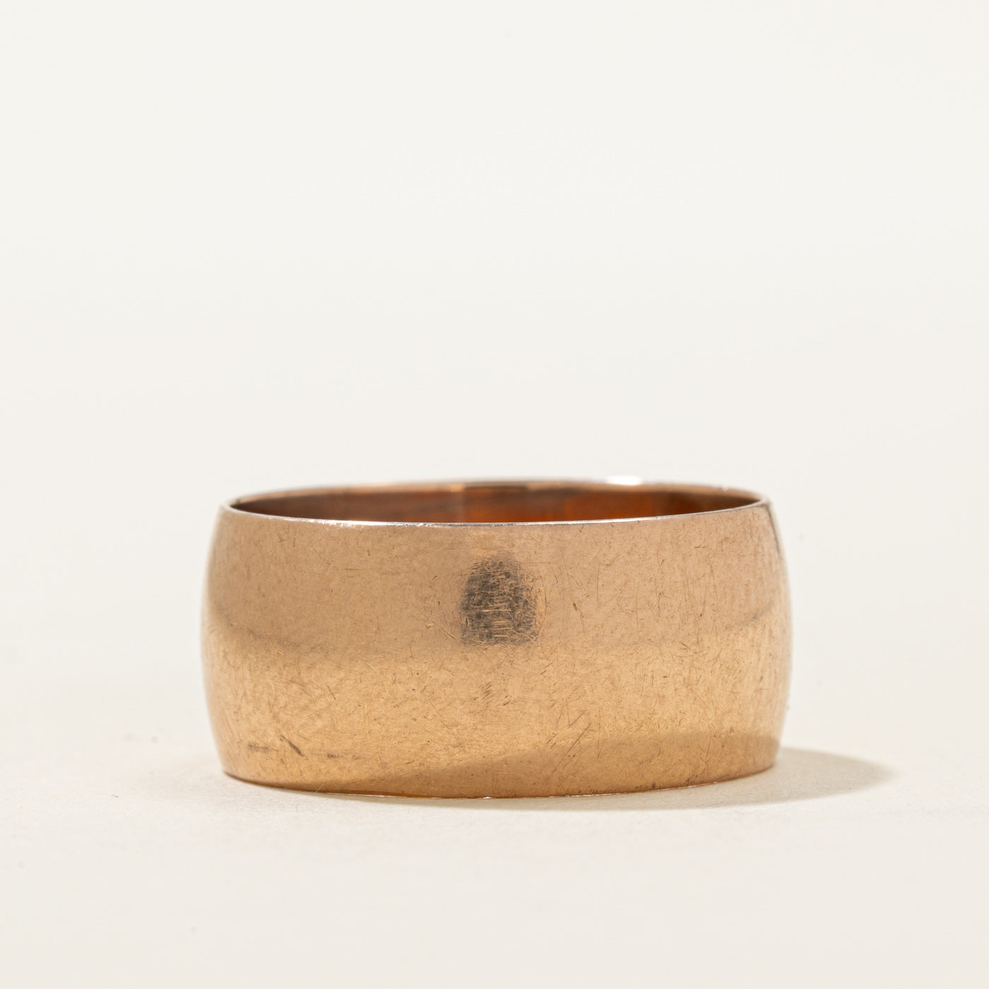 1974 Soviet Hallmarked 14k Rose Gold Cigar Band | 9.60mm | SZ 9.25