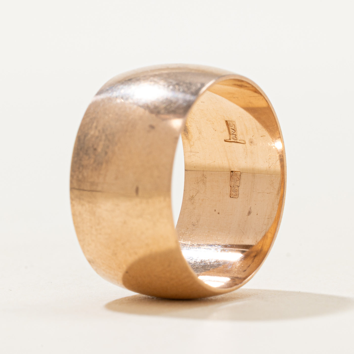 1975 Soviet Hallmarked 14k Rose Gold Cigar Band | 10.06 | SZ 6.5
