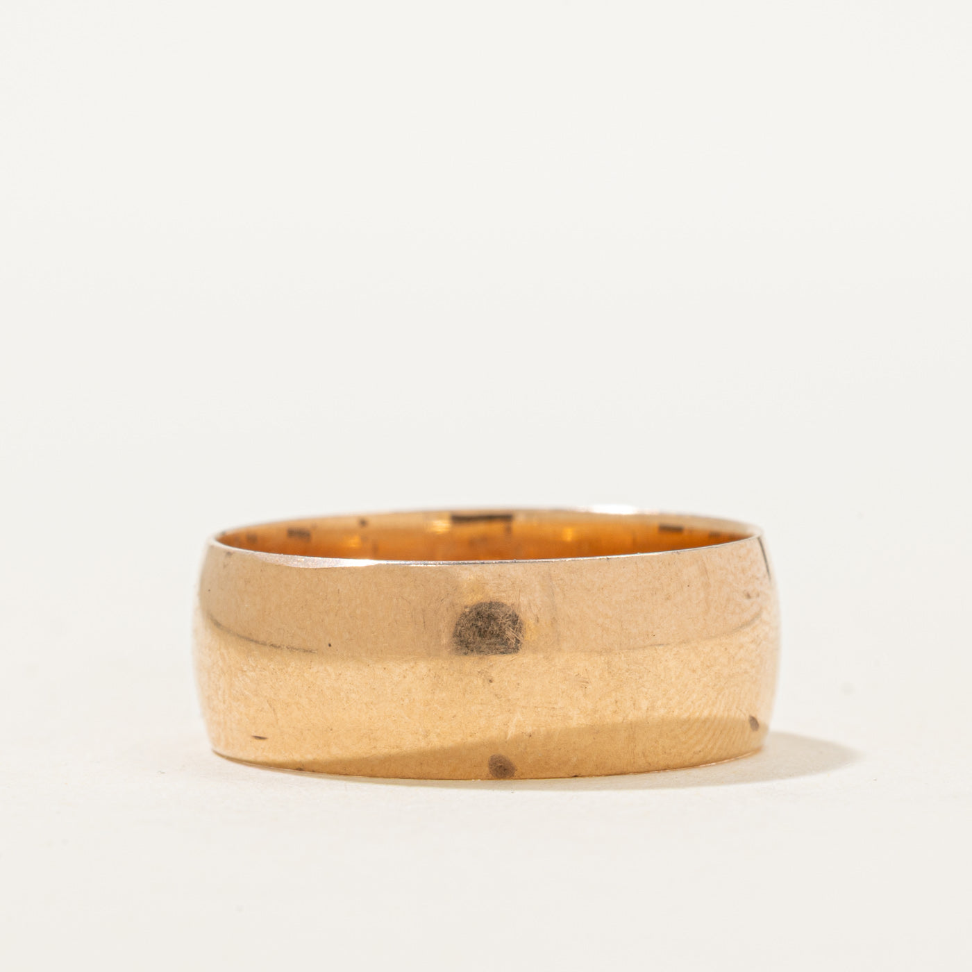 1977 Soviet Hallmarks 14k Rose Gold Cigar Band | 7.74 | SZ 9