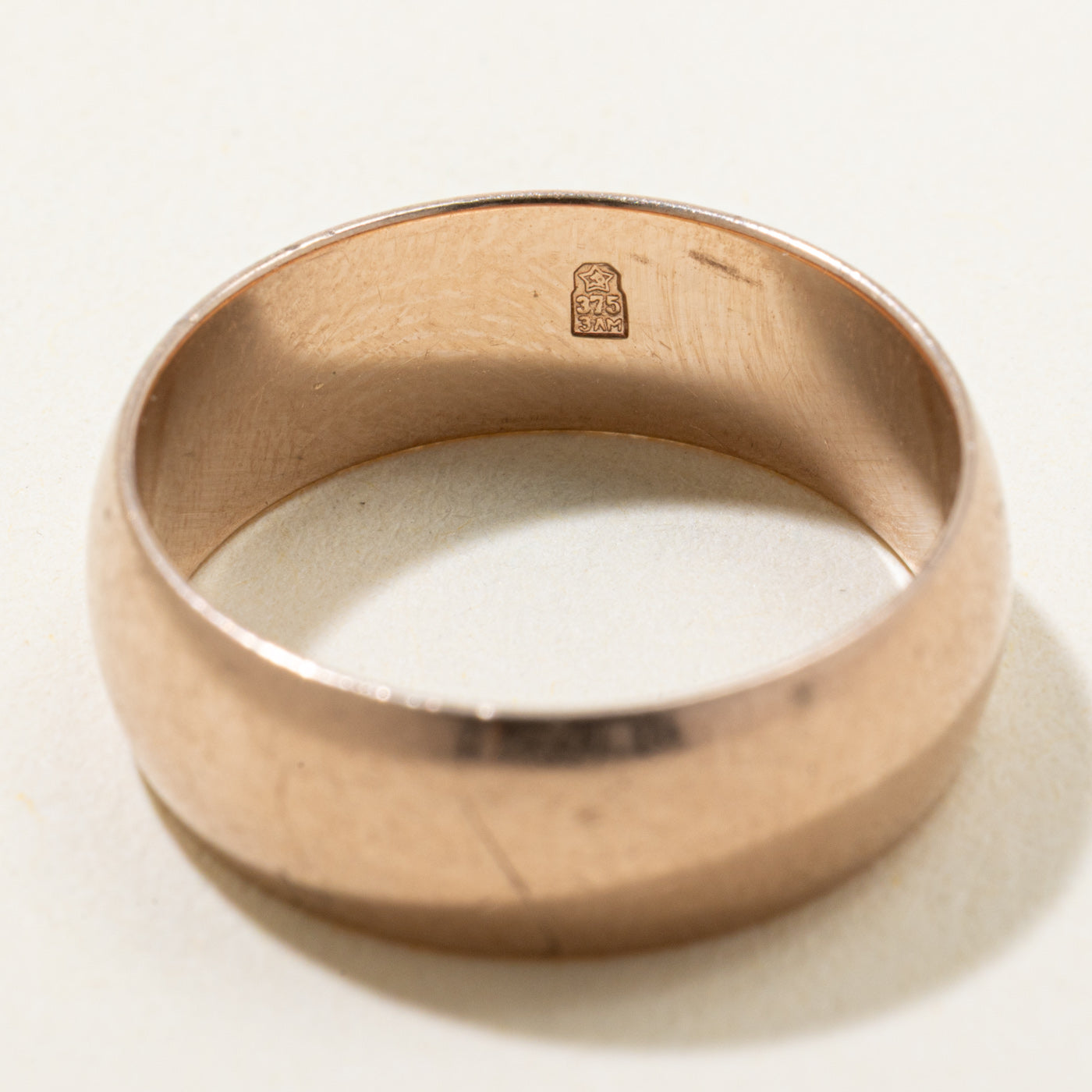 1973 Soviet Hallmarked 9k Rose Gold Band | 6.88mm | SZ 8