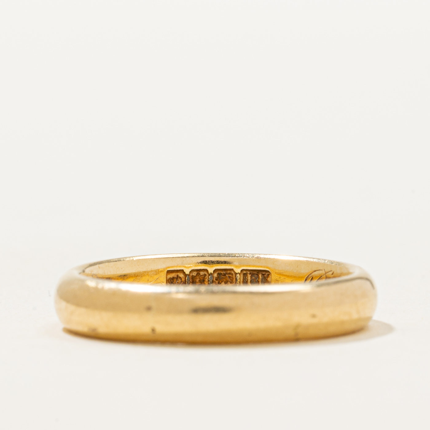 Canadian Pseudo Hallmarked 18k Yellow Gold Band | 3.42mm | SZ 5