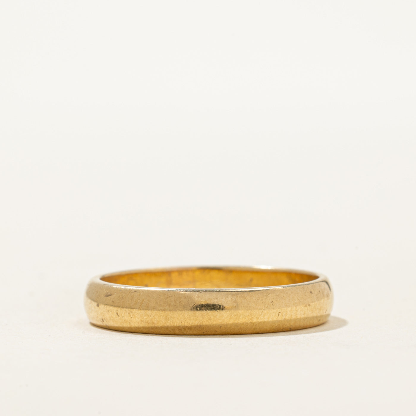Canadian Pseudo Hallmarked 18k Yellow Gold Band | 3.89mm | SZ 9