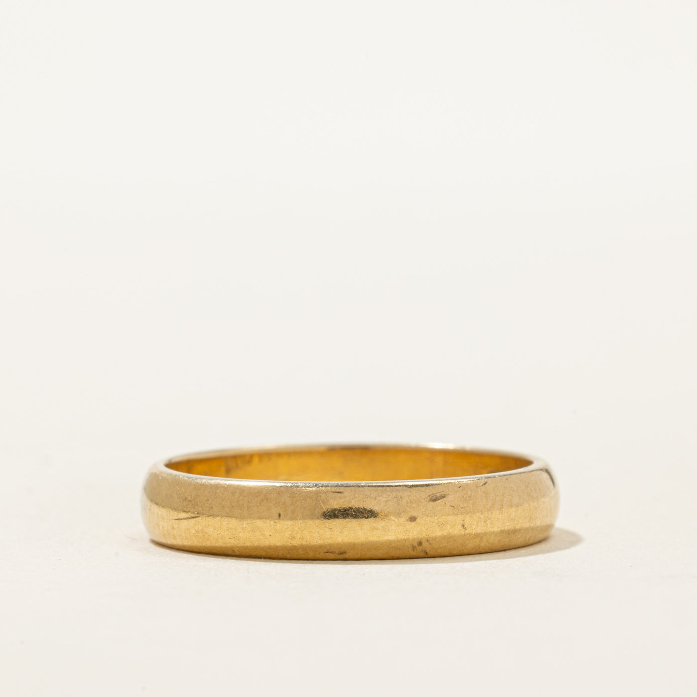 Canadian Pseudo Hallmarked 18k Yellow Gold Band | 3.89mm | SZ 9
