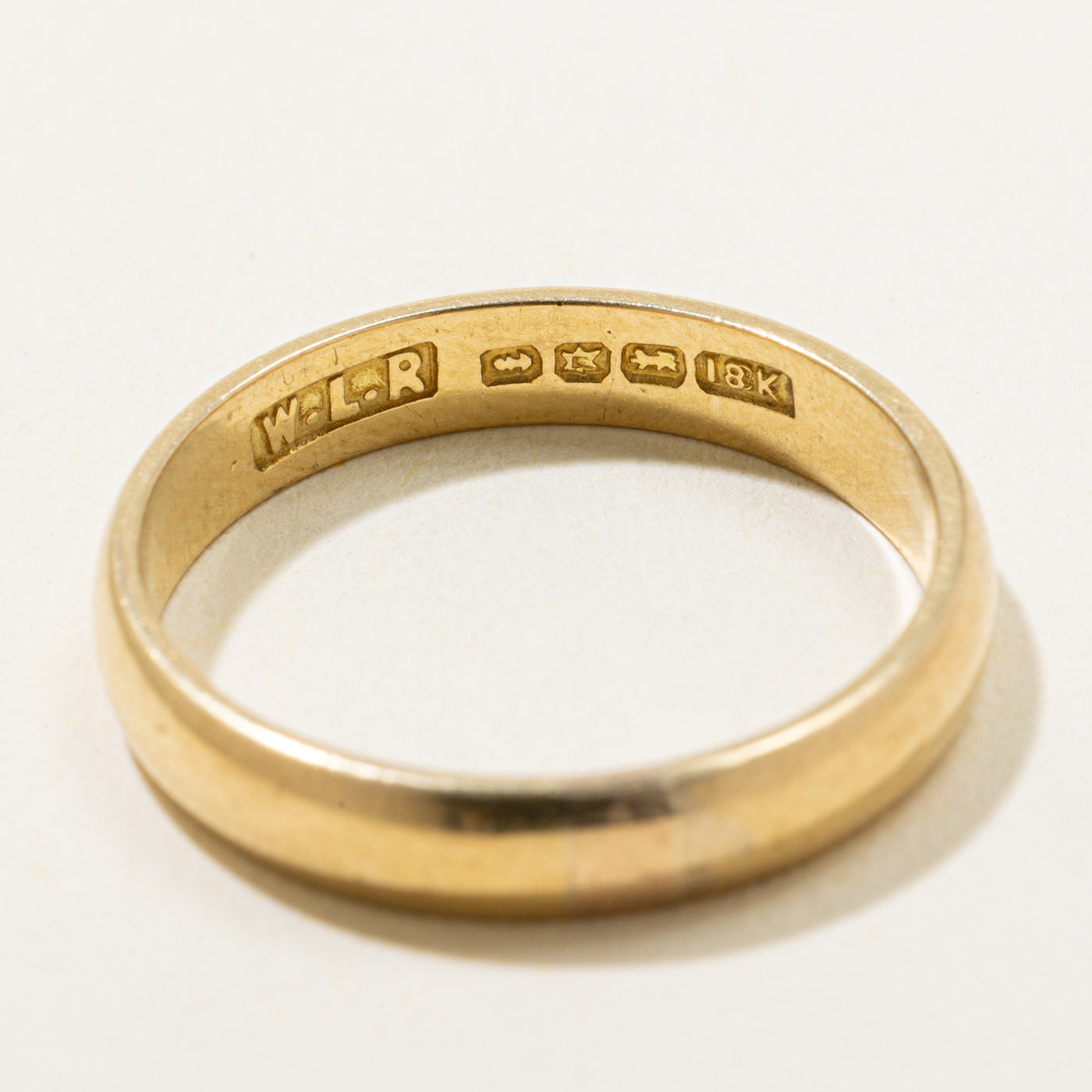 Canadian Pseudo Hallmarked 18k Yellow Gold Band | 3.89mm | SZ 9