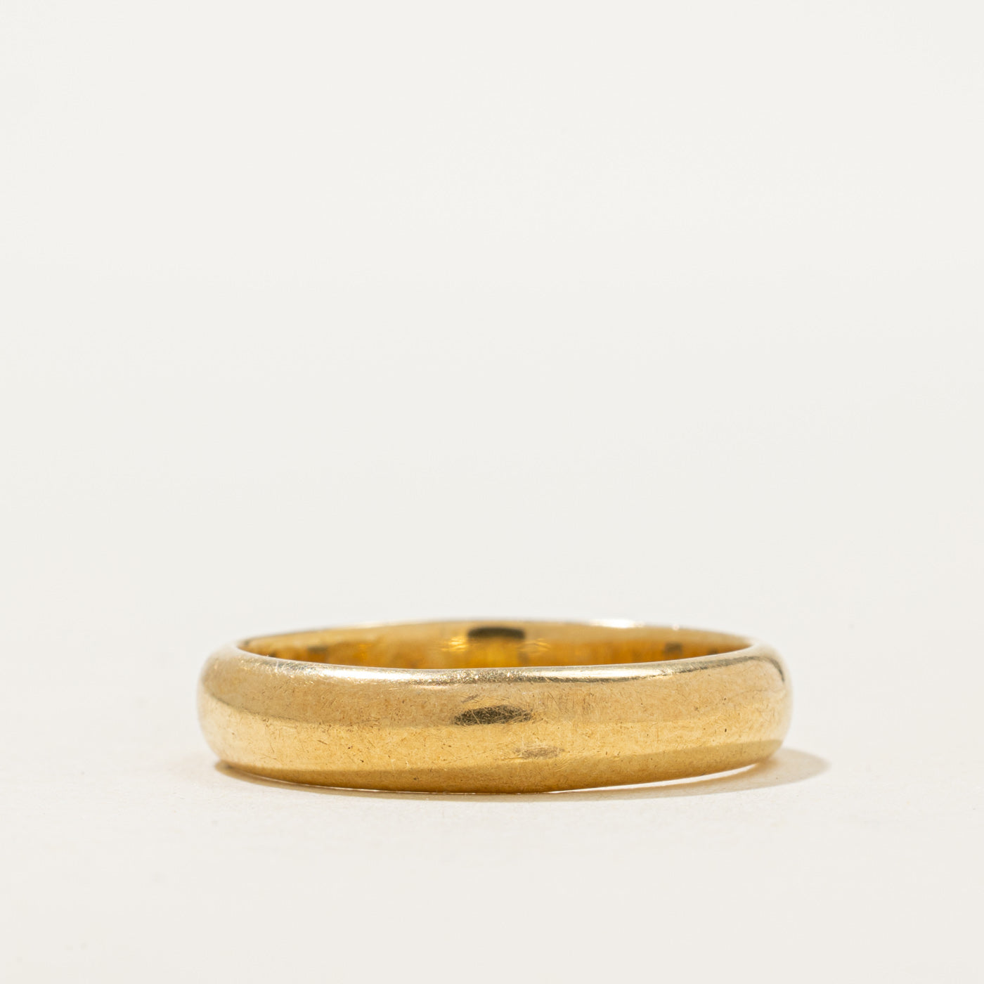 Canadian Pseudo Hallmarked 18k Yellow Gold Band | 4.52mm | SZ 9.25