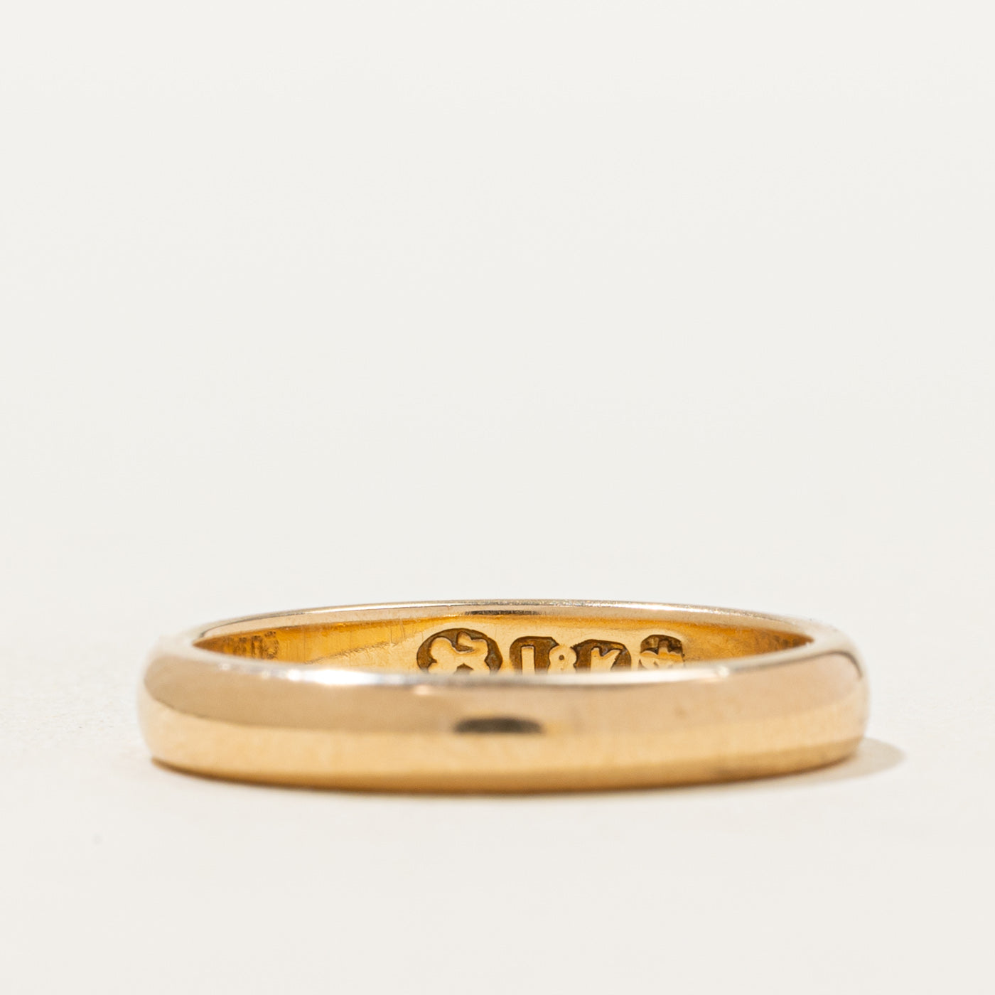 Pseudo Hallmarked 18k Yellow Gold Band | 3.15mm | SZ 5.5