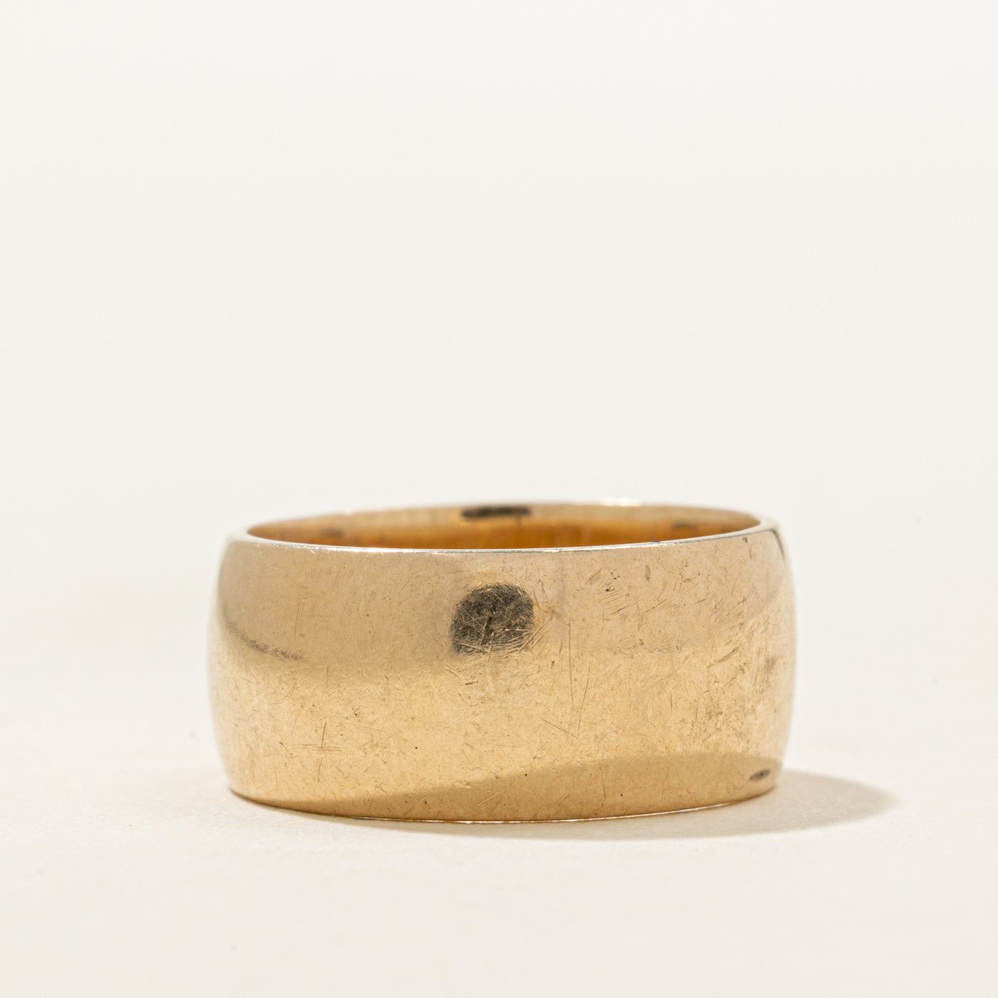 Pseudo Hallmarked 15k Yellow Gold Cigar Band | 7.66 | SZ 3.25