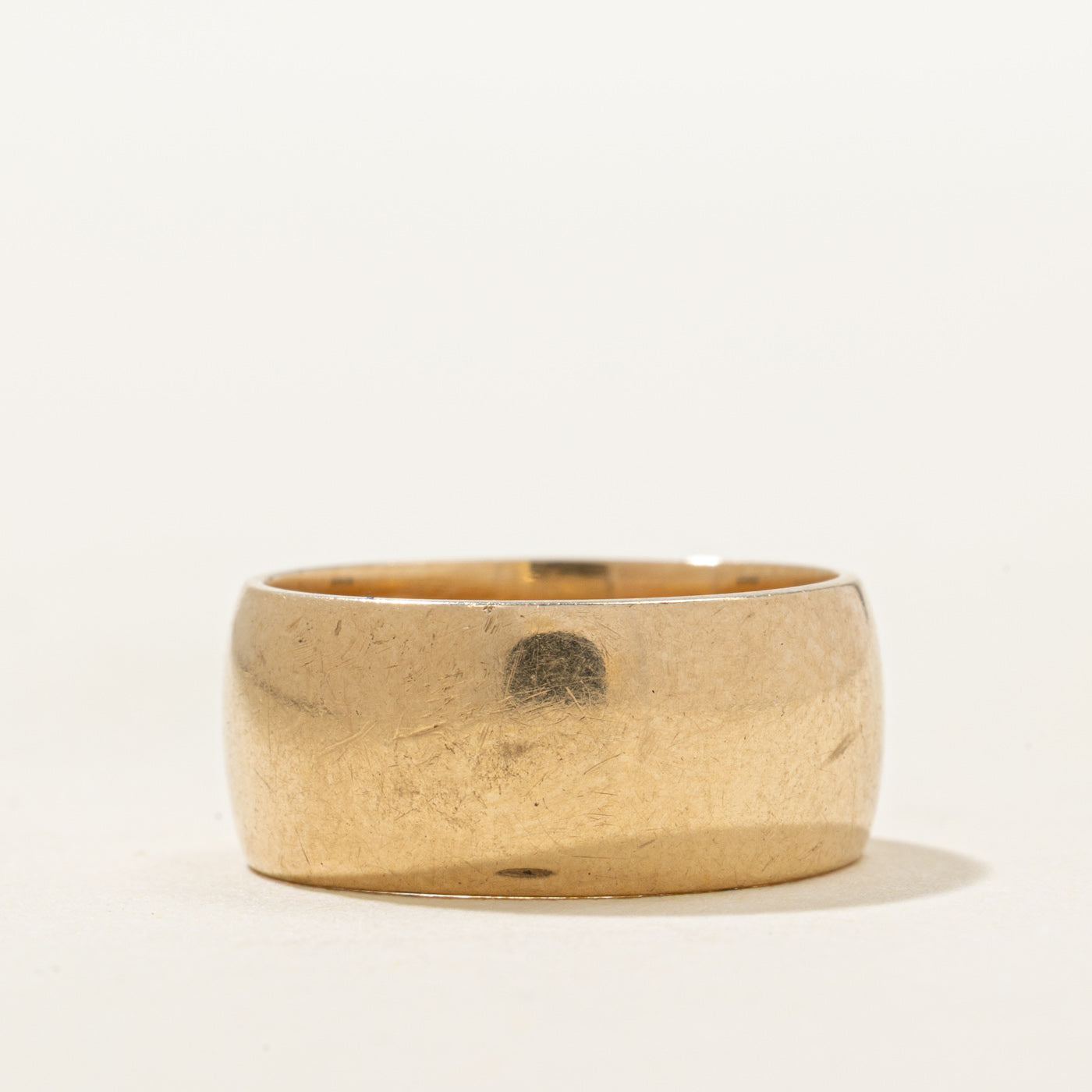Pseudo Hallmarked 15k Yellow Gold Cigar Band | 7.66 | SZ 3.25