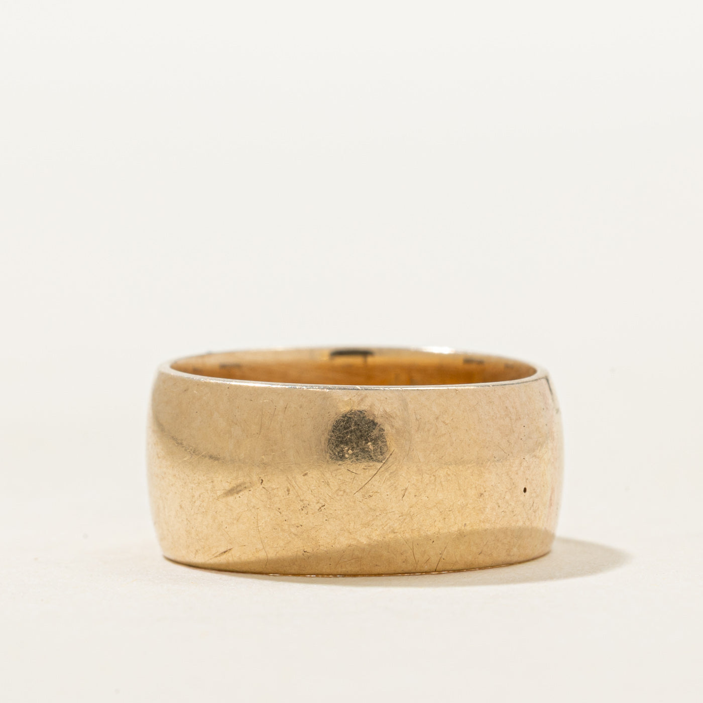 Pseudo Hallmarked 15k Yellow Gold Cigar Band | 7.66 | SZ 3.25