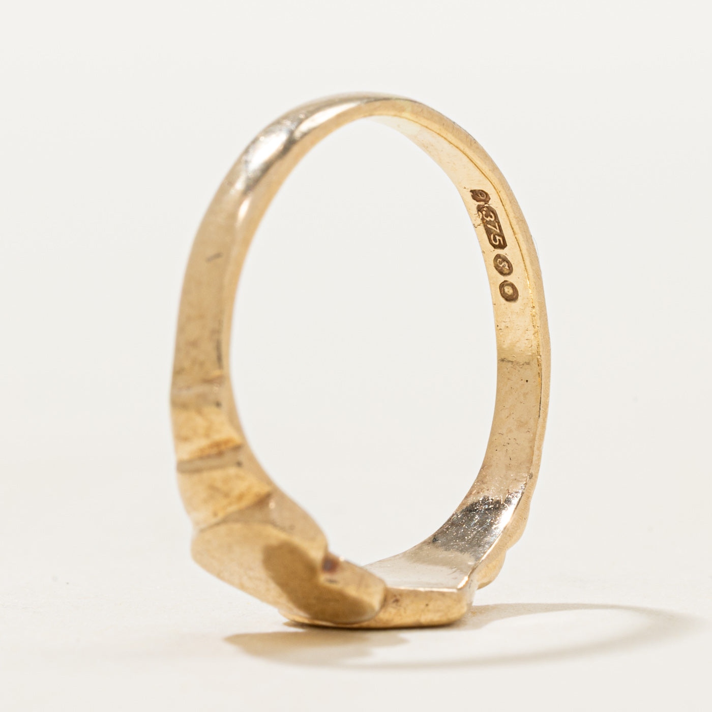 1973 London 9k Yellow Gold Two Hearts Ring | SZ 5.75
