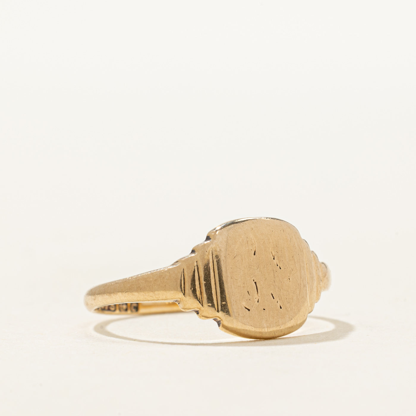 1952 Birmingham 9k Yellow Gold Signet Ring | SZ 6