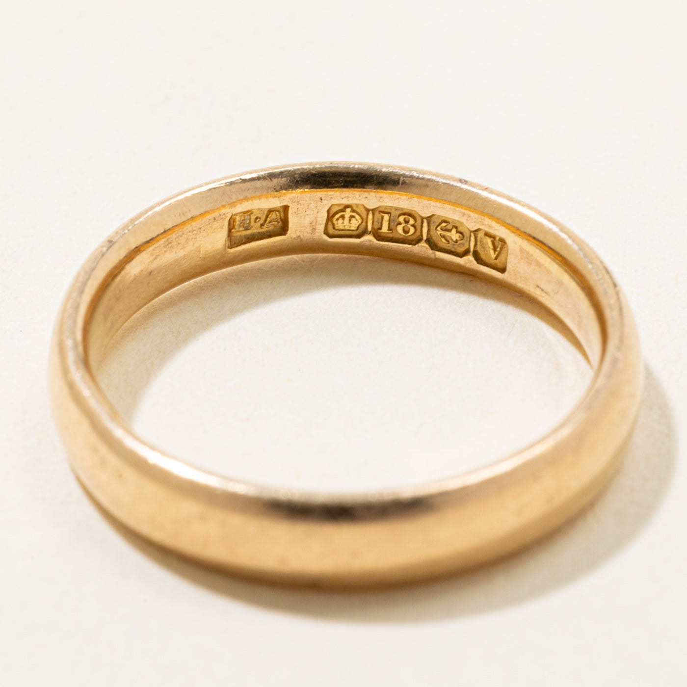 1945 Birmingham 18k Yellow Gold Band | 3.99mm | SZ 7.25