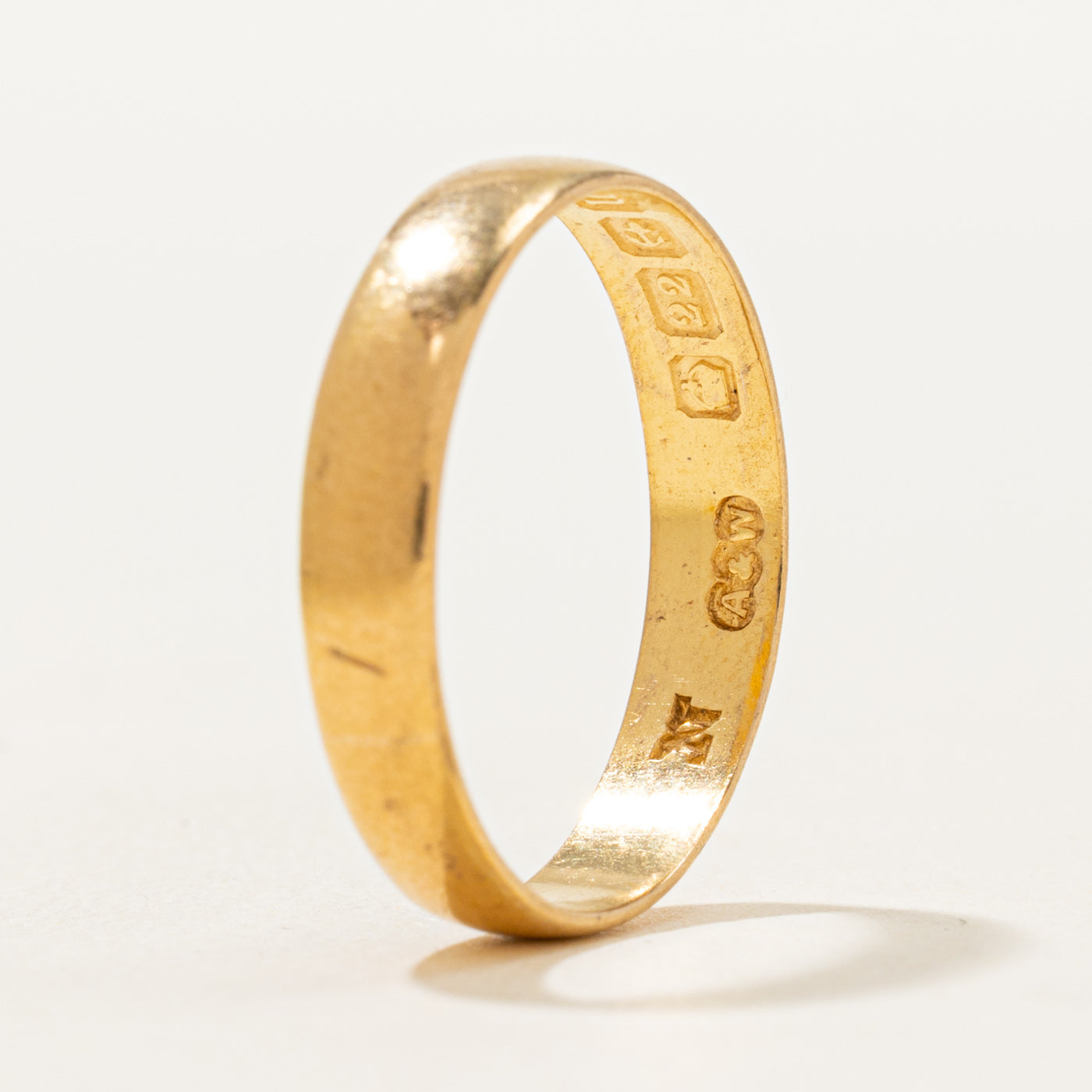 Antique Birmingham 22k Yellow Gold Band | 3.96mm | SZ 7.5