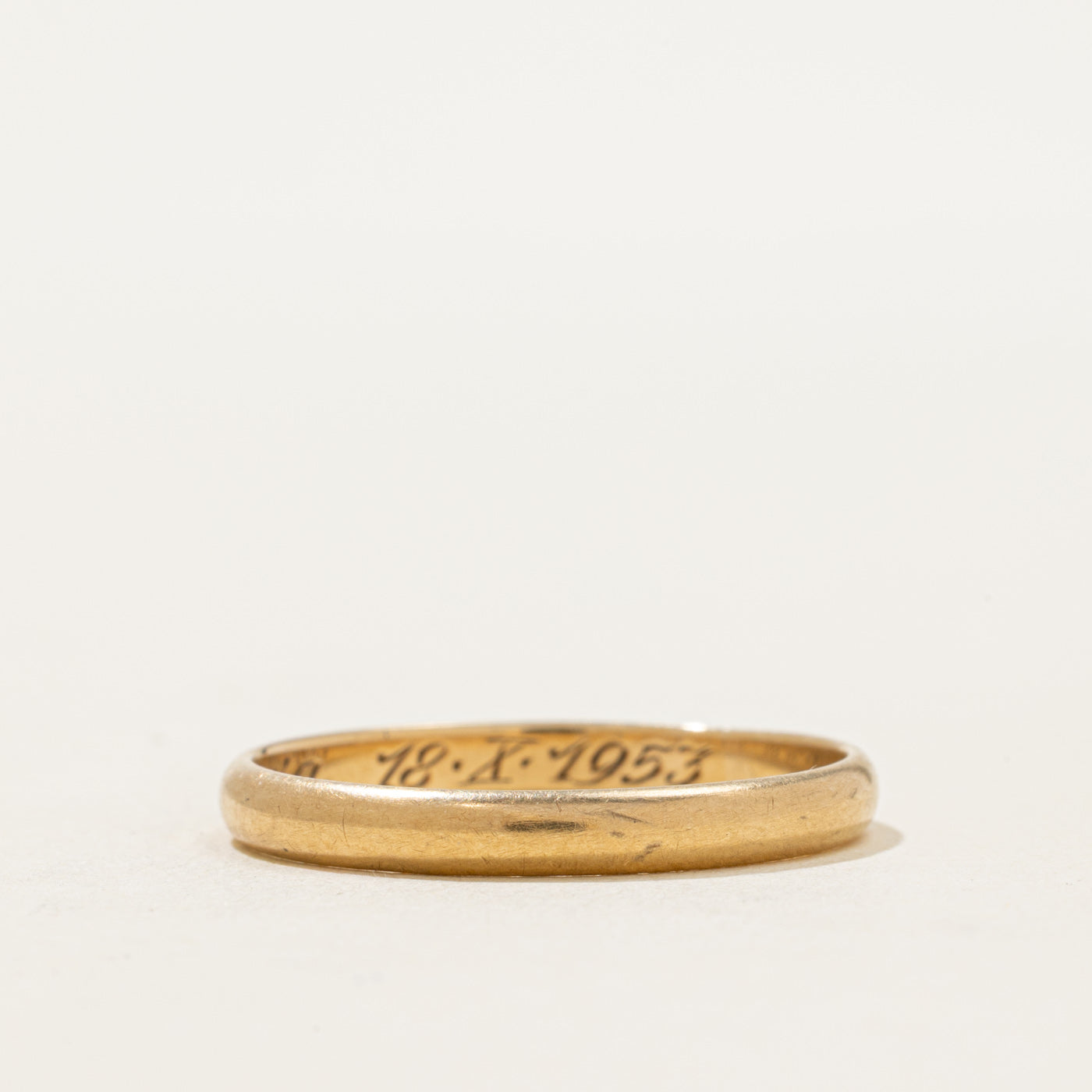 1980's Yugoslavian 14k Yellow Gold Band | 2.86mm | SZ 10.75