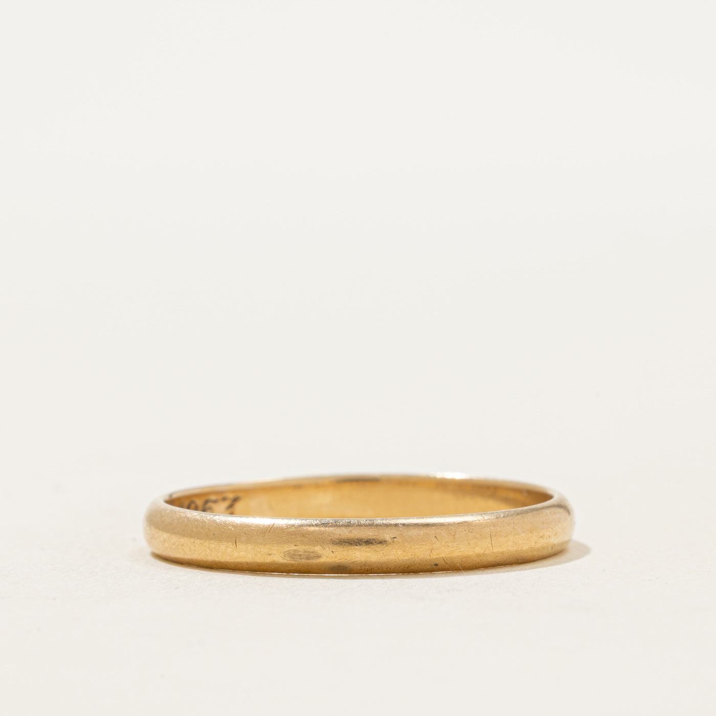 1980's Yugoslavian 14k Yellow Gold Band | 2.86mm | SZ 10.75