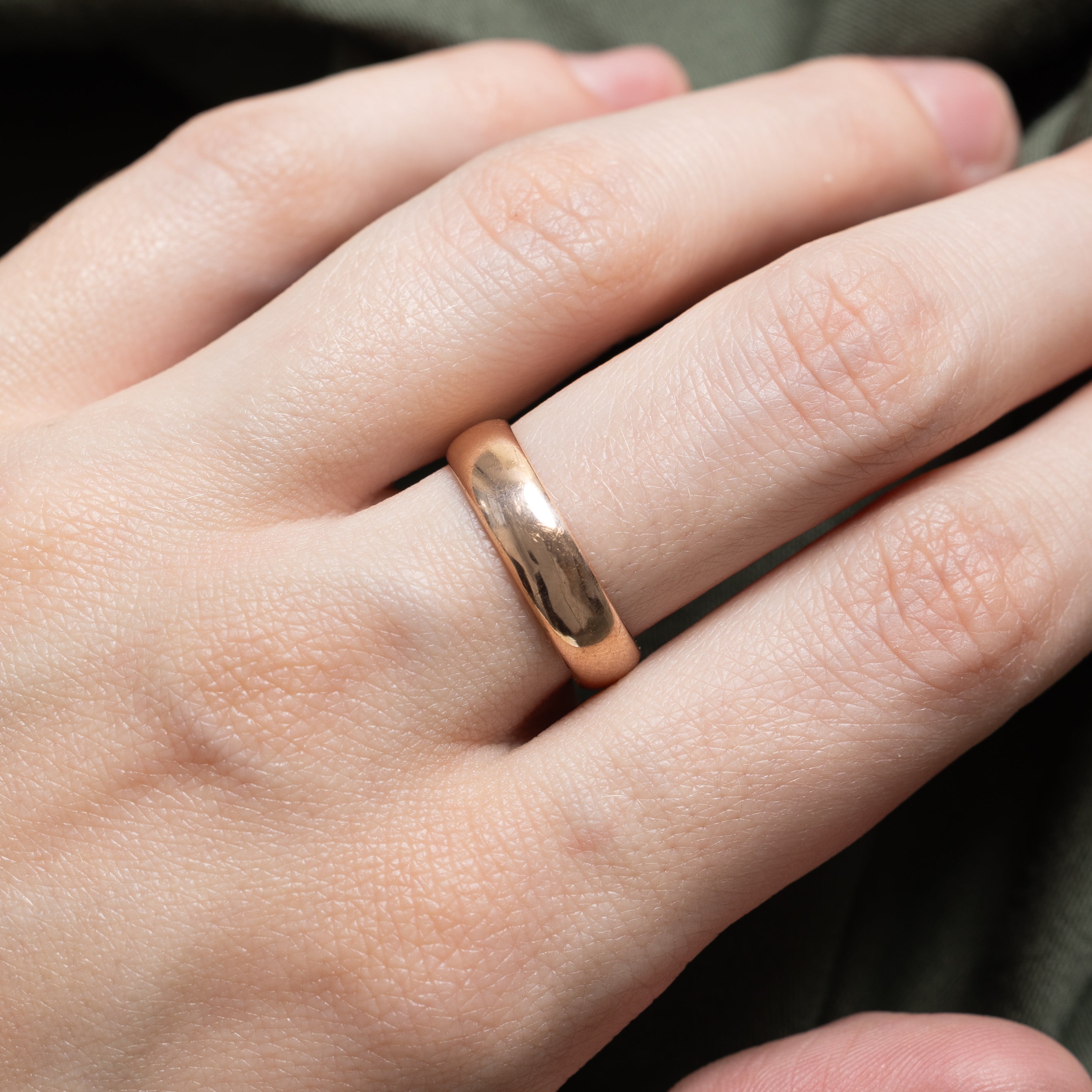 1962 Soviet Hallmarked 14k Rose Gold Band | 5.03mm | SZ 7.25