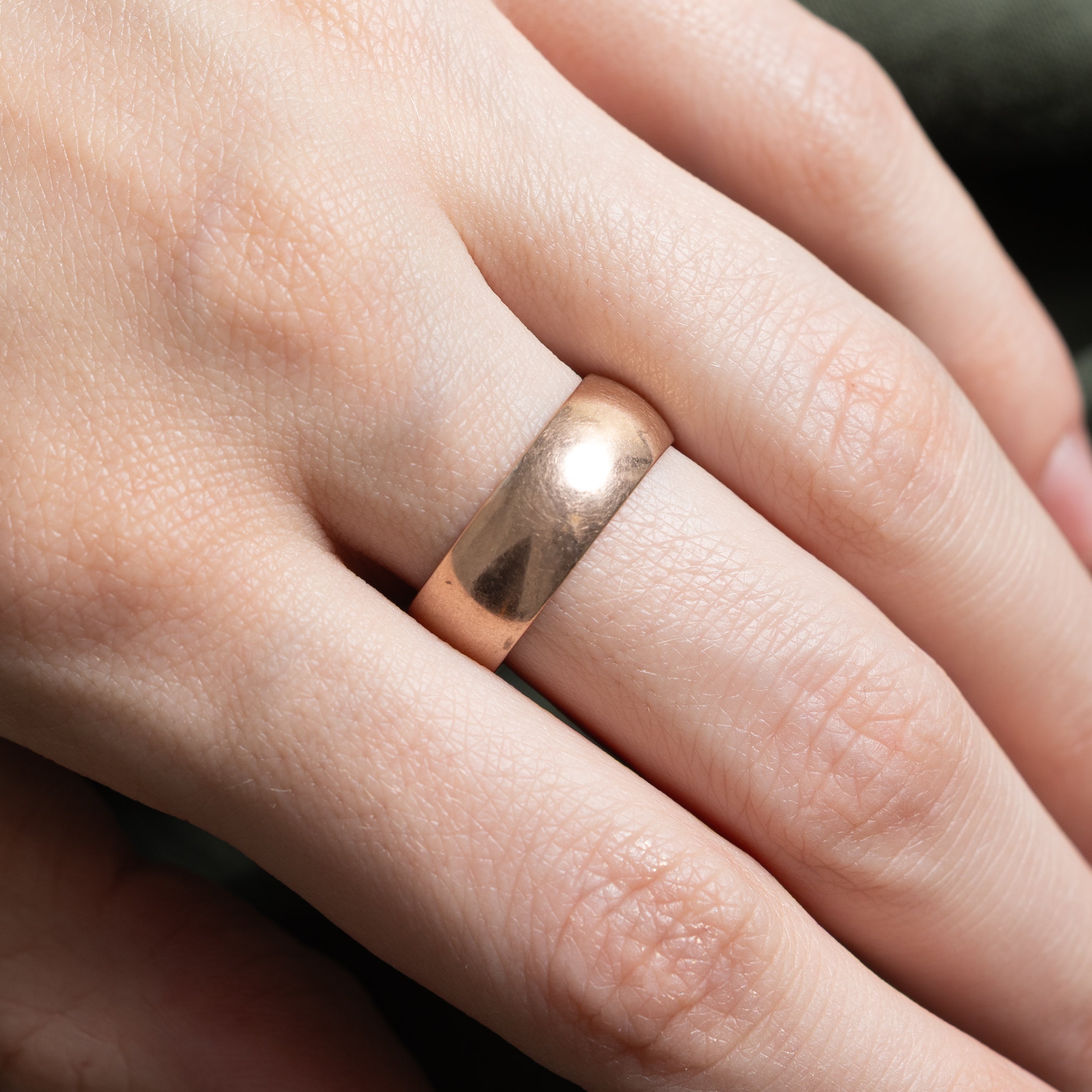 1973 Soviet Hallmarked 9k Rose Gold Band | 6.88mm | SZ 8