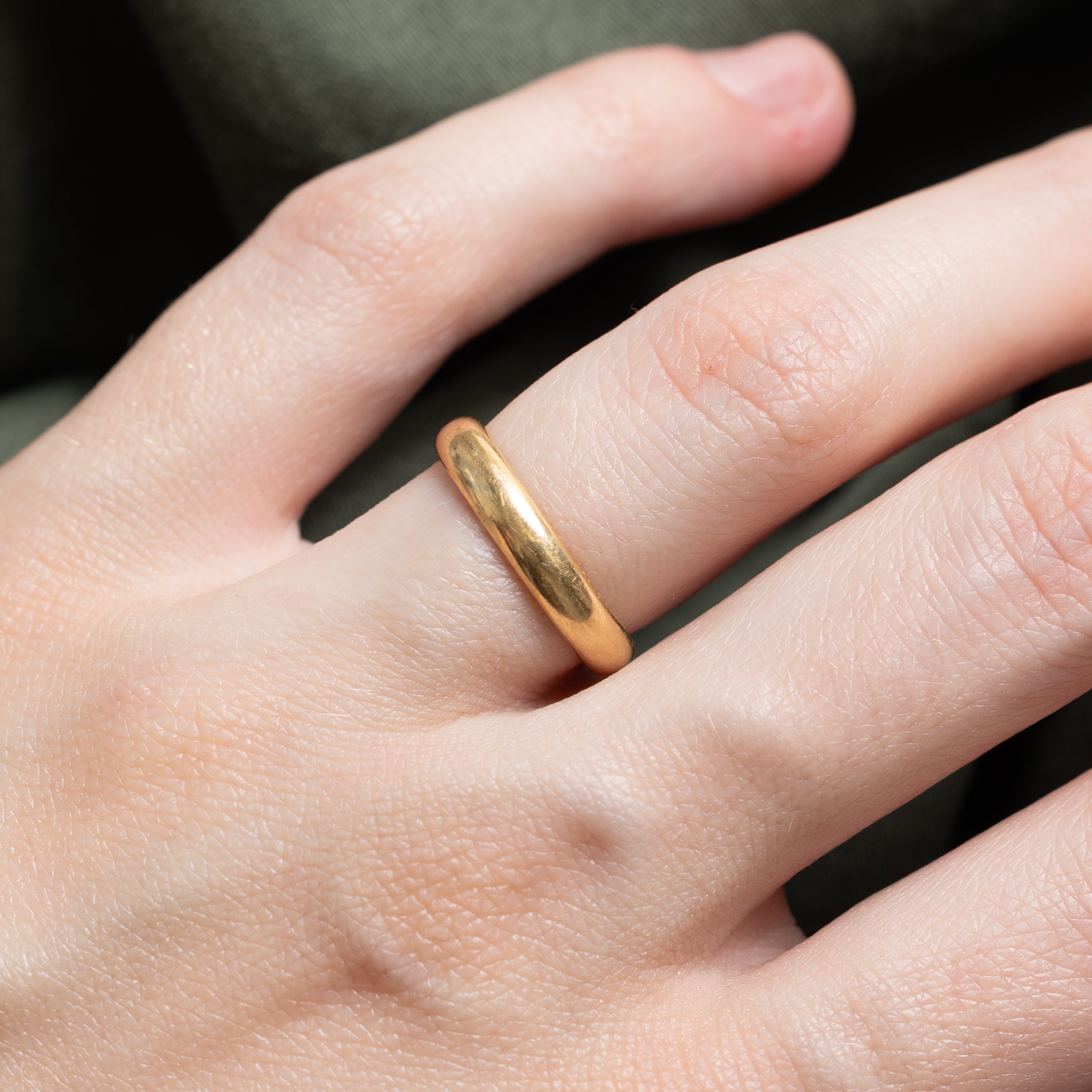 Canadian Pseudo Hallmarked 18k Yellow Gold Band | 3.42mm | SZ 5